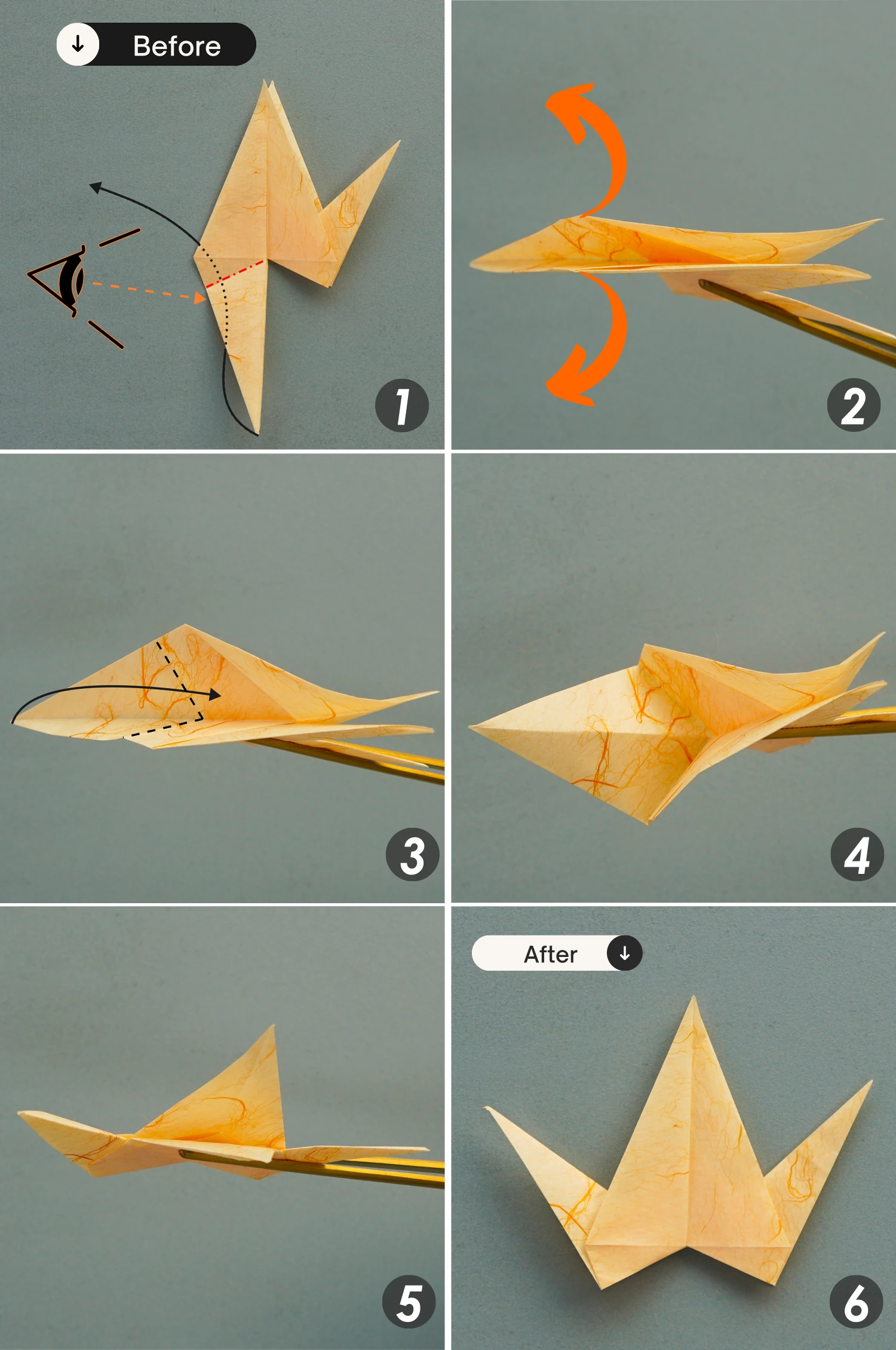 origami flapping bird | origamiok.com