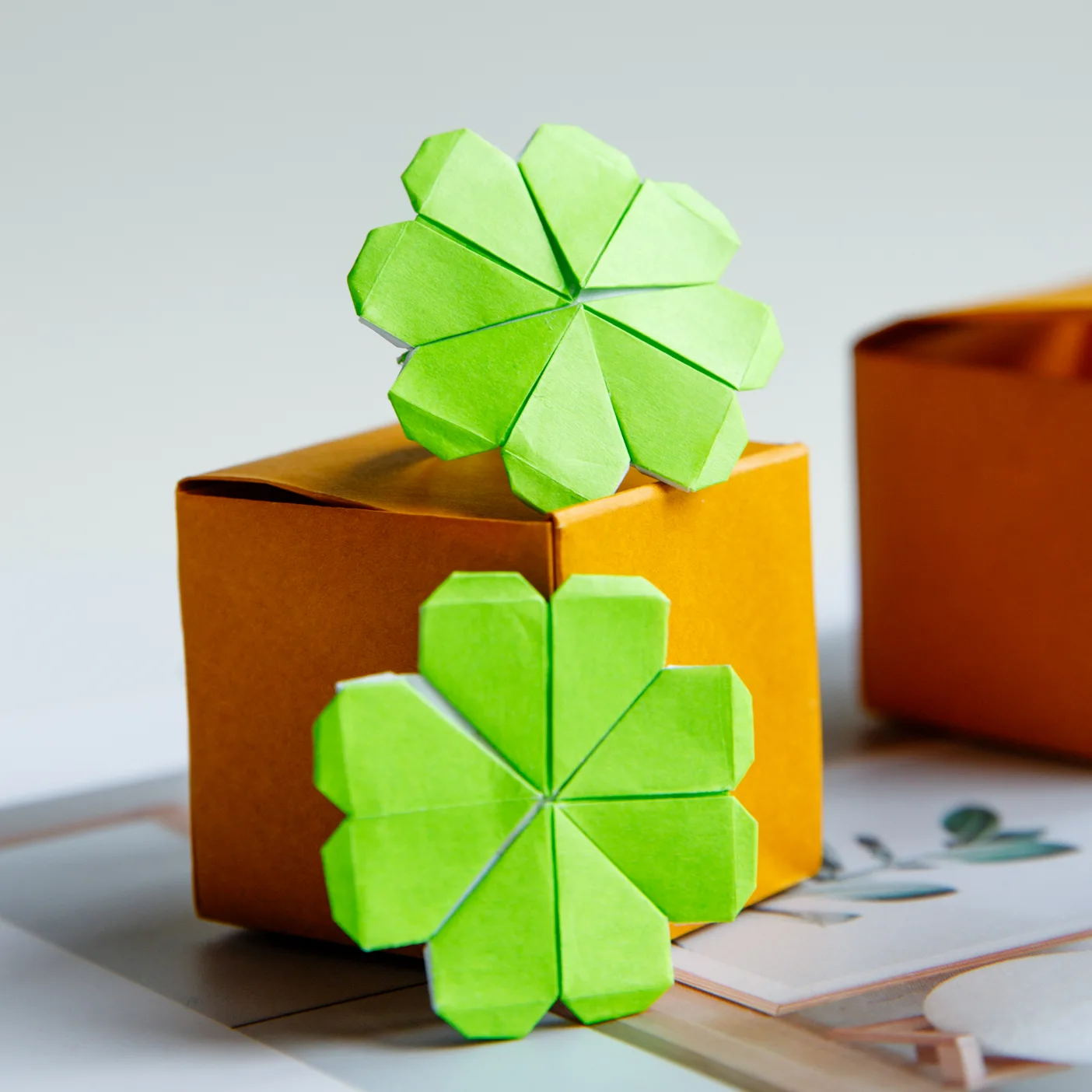 How to Make Origami Combined Four Leaf Clover | OrigamiOk