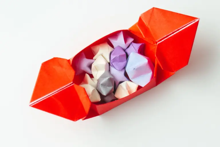 How to Make an Origami Heart Boat Box