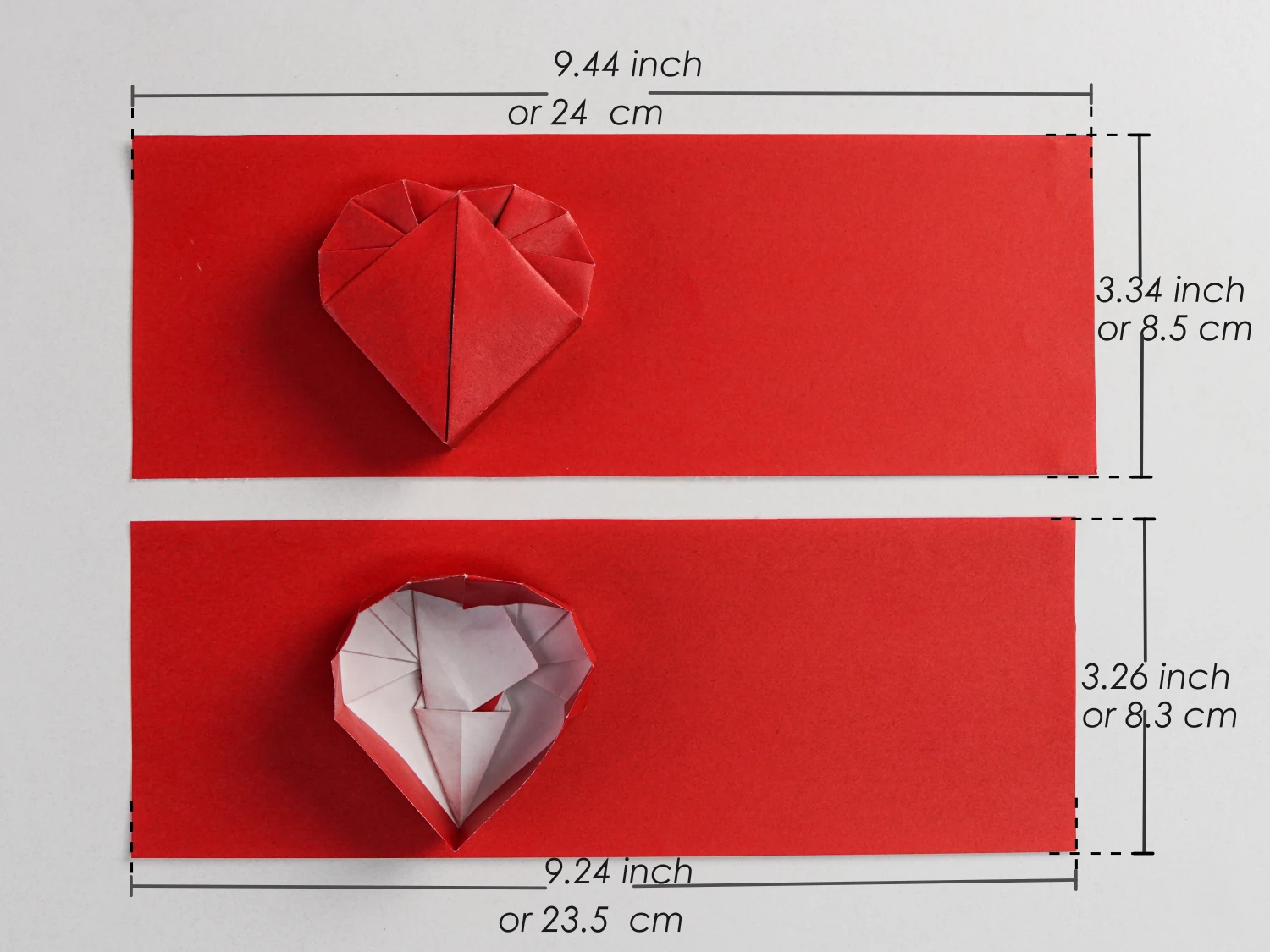 origami heart box with lid | origamiok.com