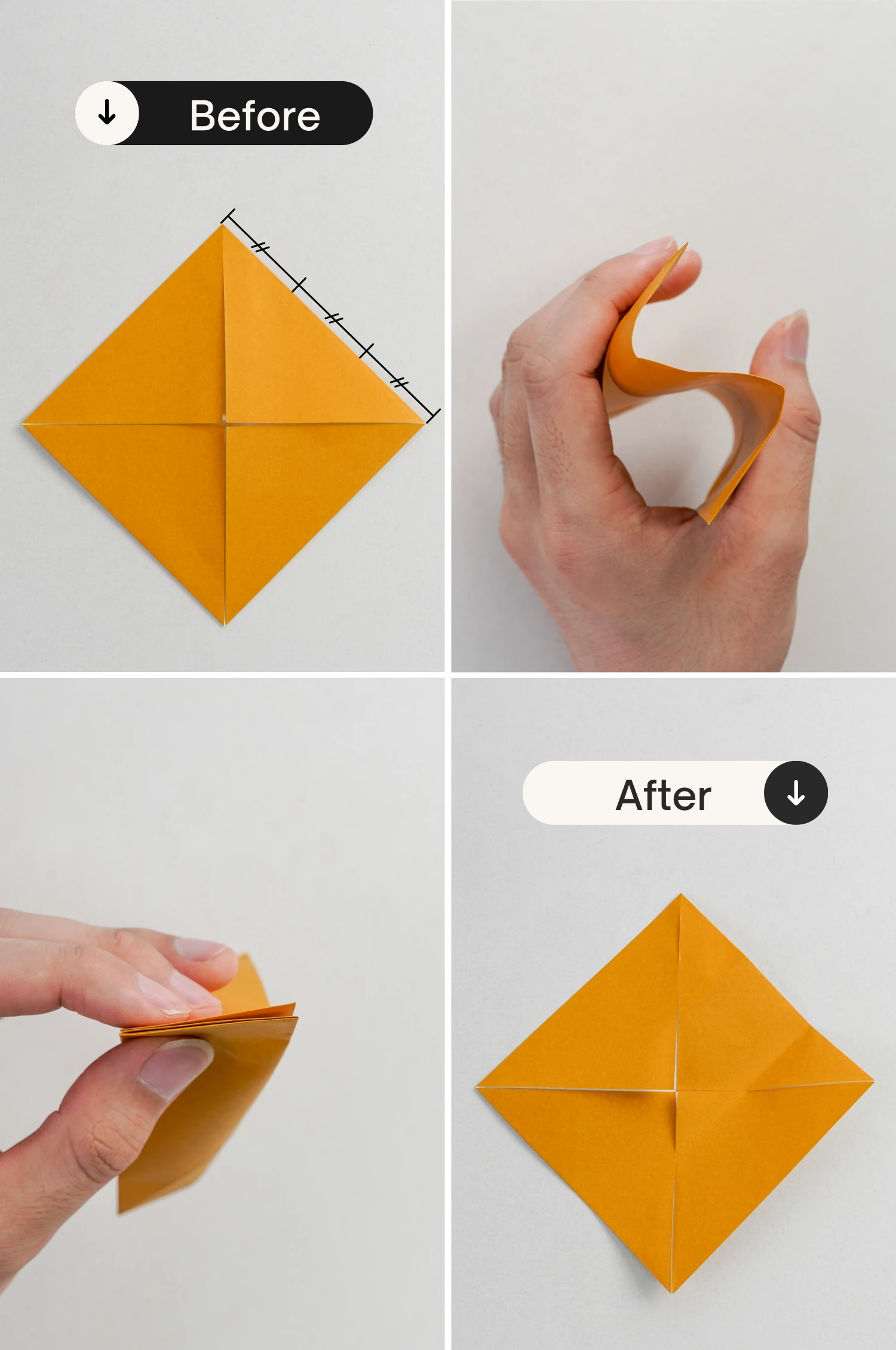 origami hinged square box | origamiok.com