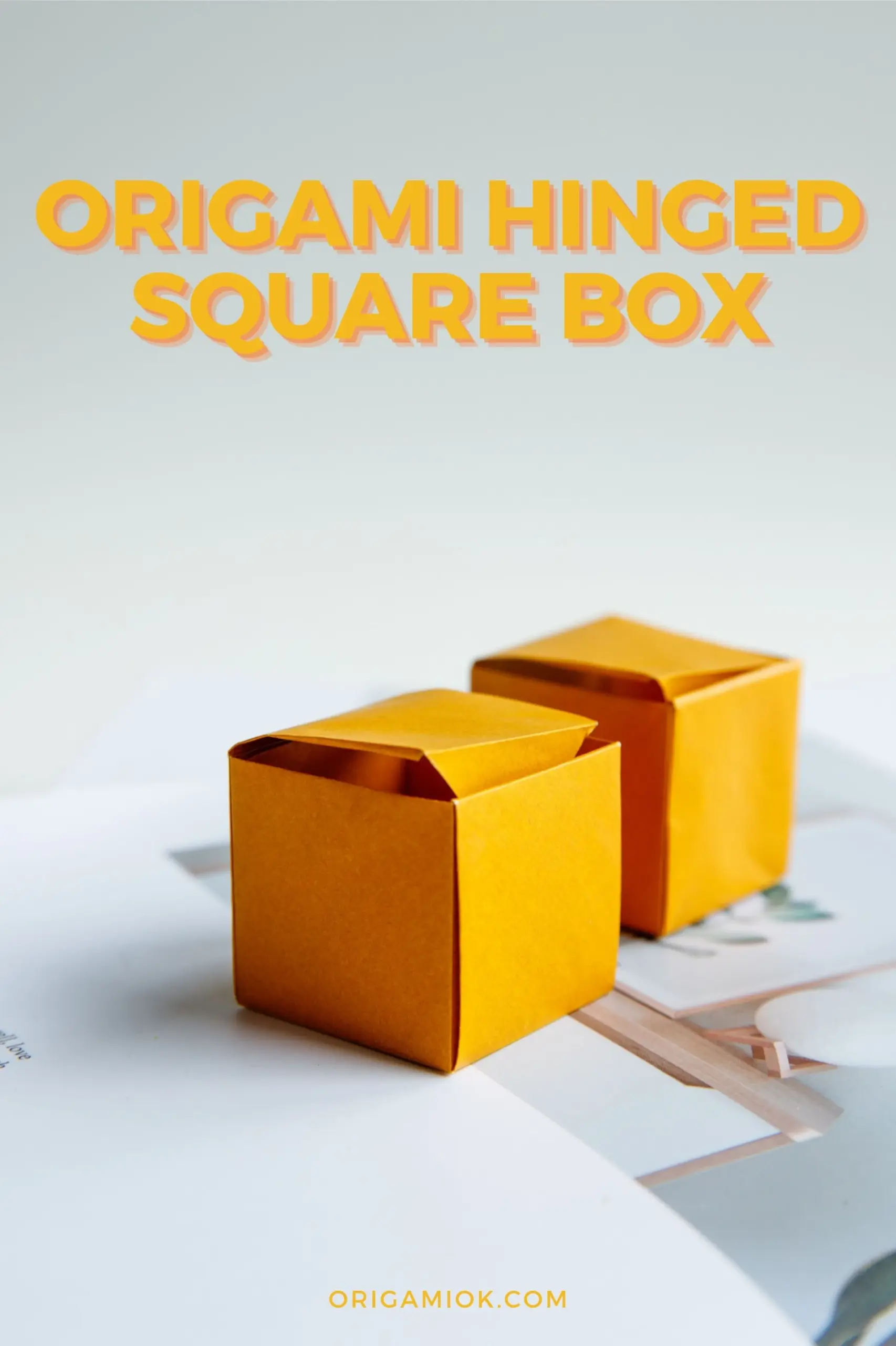 Origami hinged square box | OrigamiOk