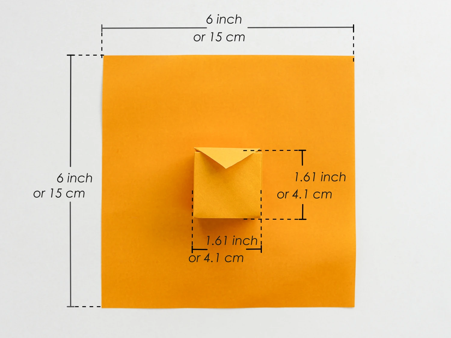 origami hinged square box | origamiok.com