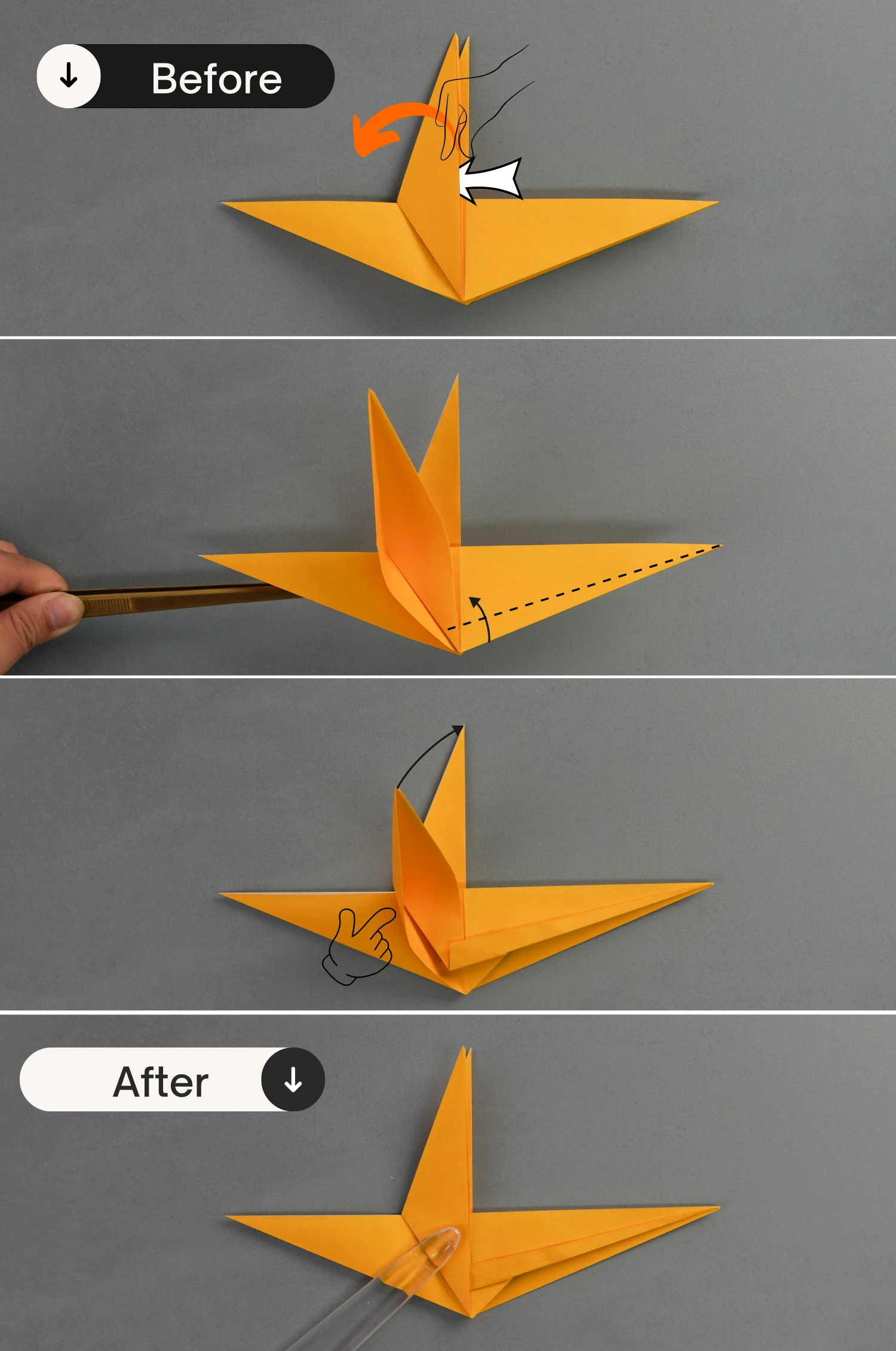 origami hummingbird| origamiok.com