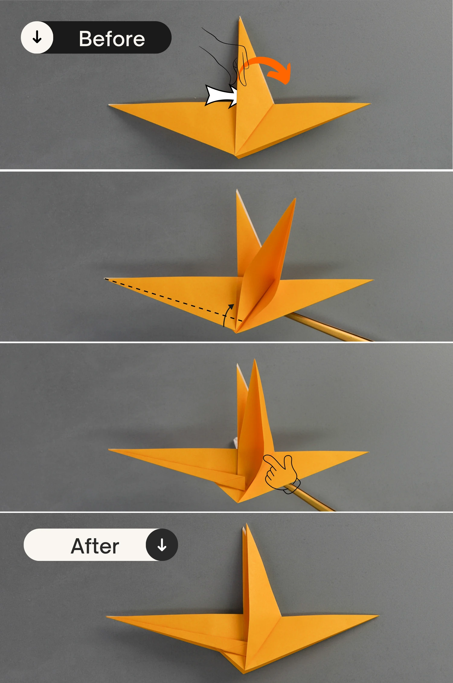 origami hummingbird| origamiok.com