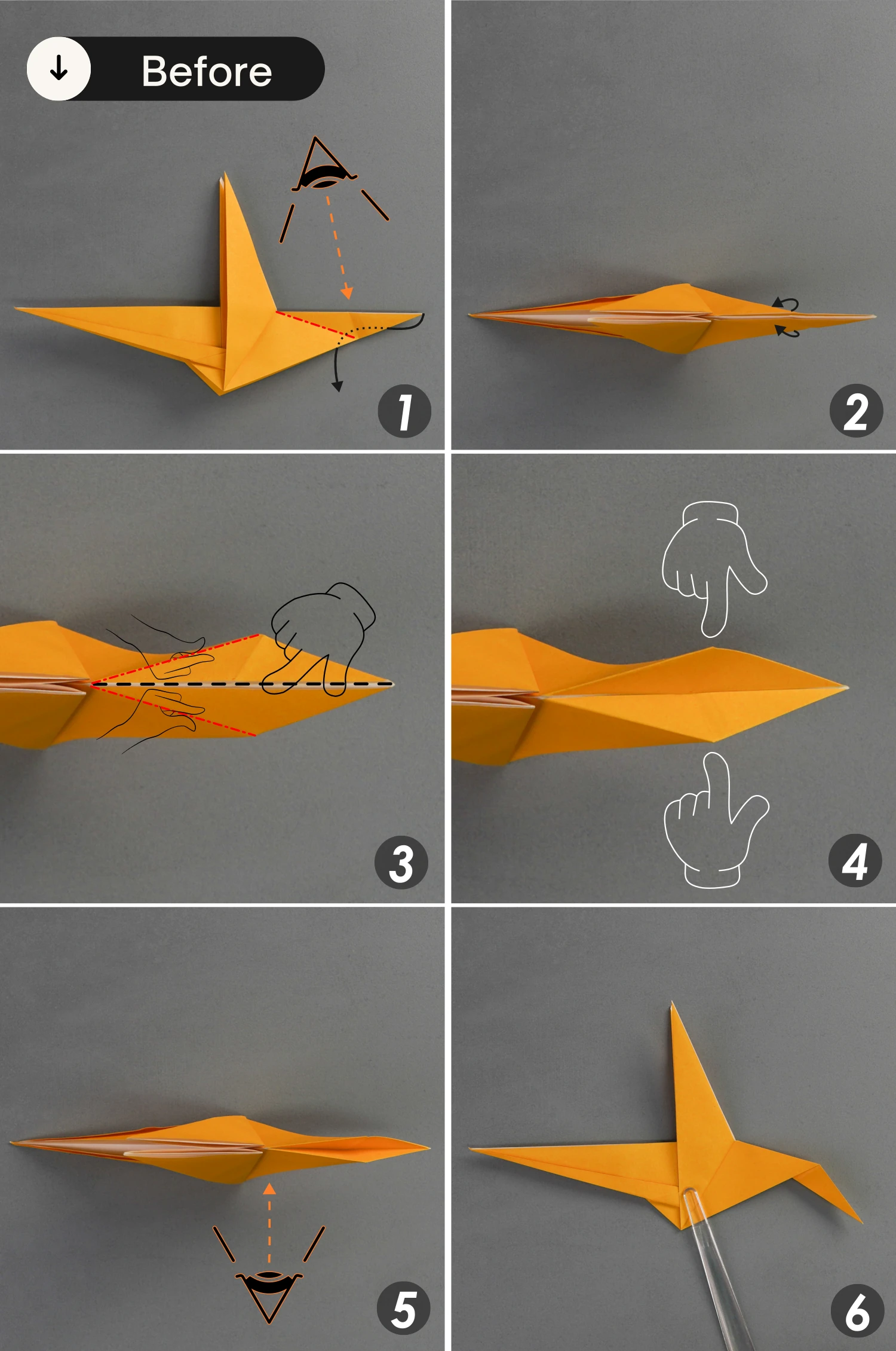 origami hummingbird| origamiok.com