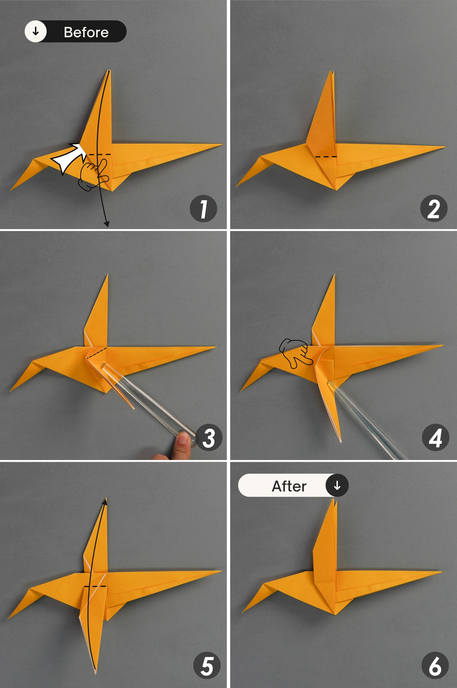 origami hummingbird| origamiok.com