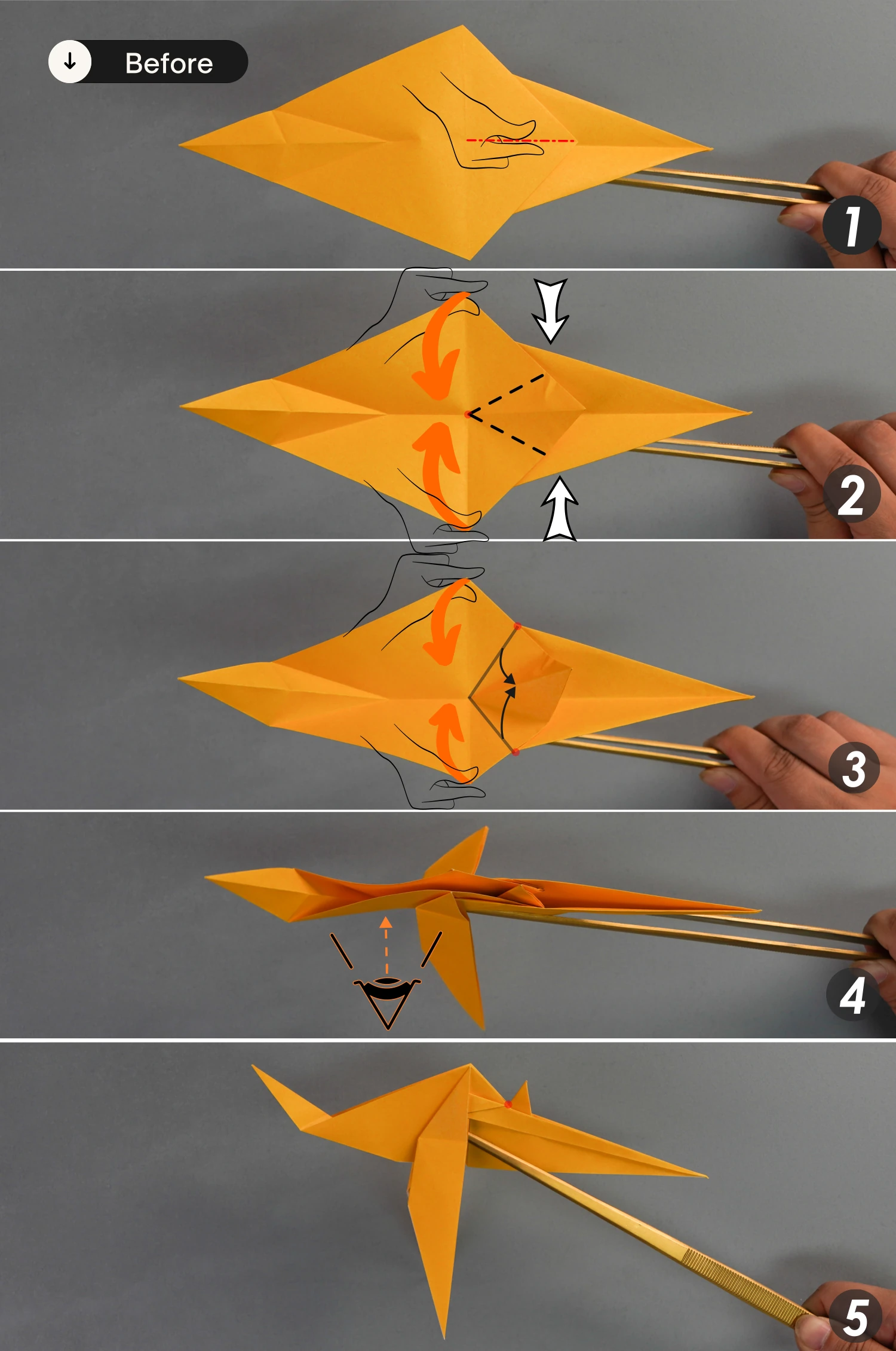 origami hummingbird| origamiok.com