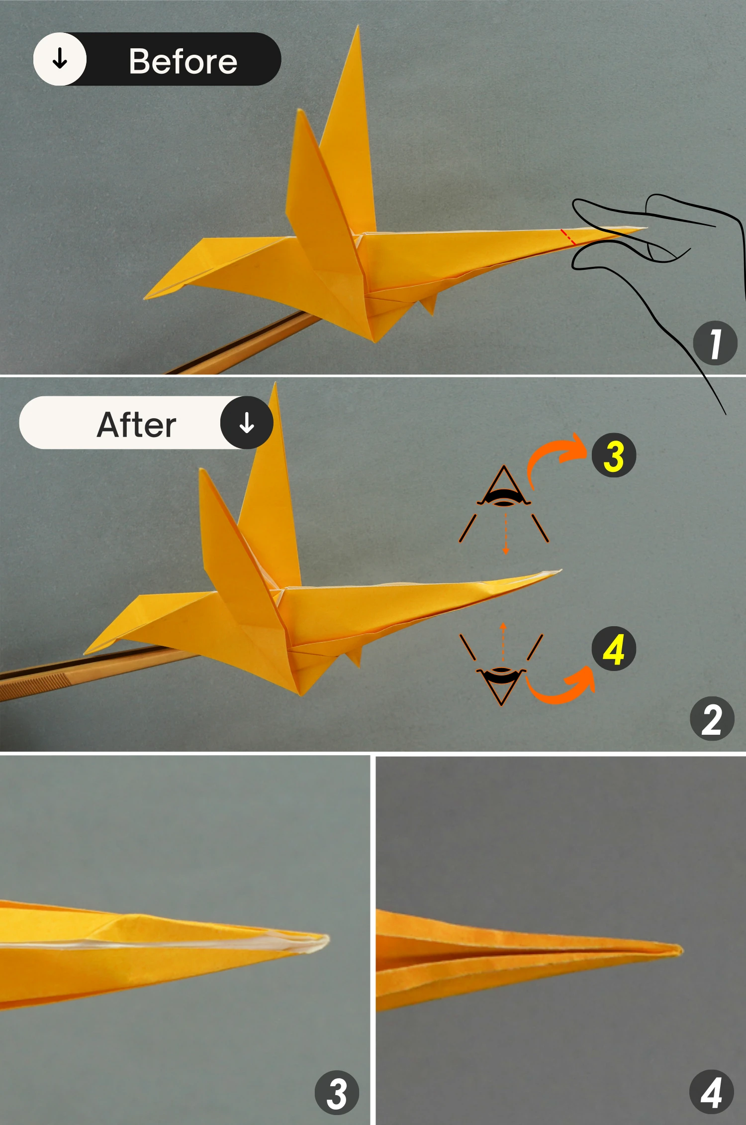 origami hummingbird| origamiok.com