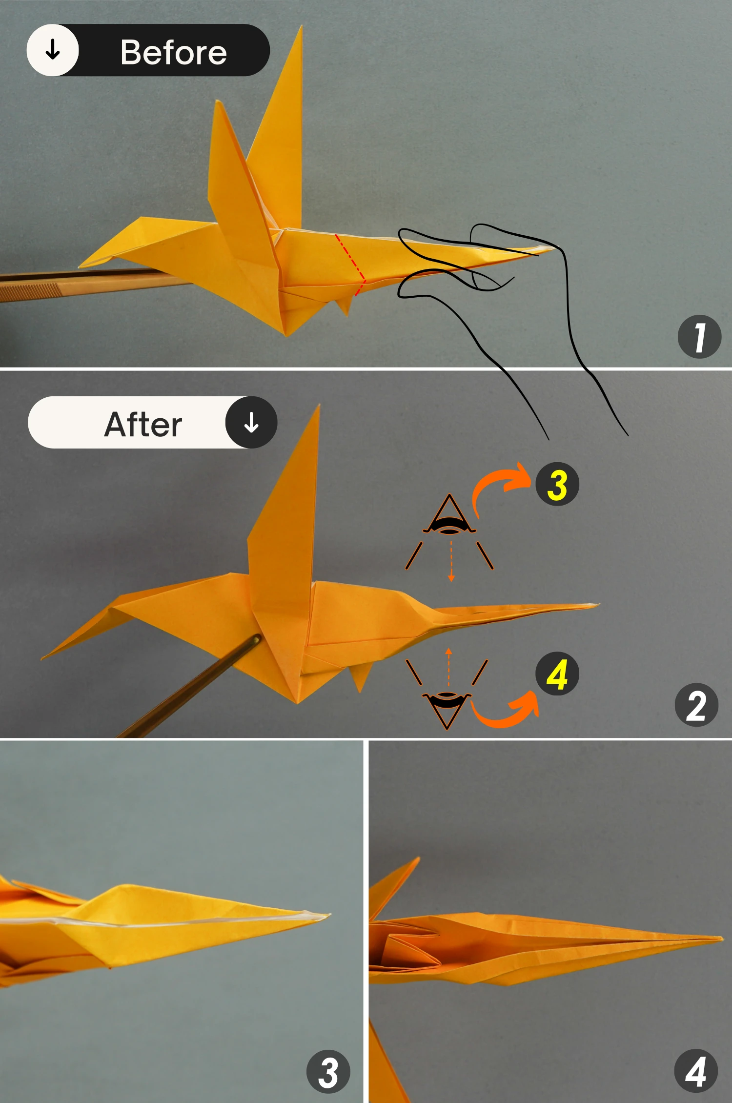 origami hummingbird| origamiok.com