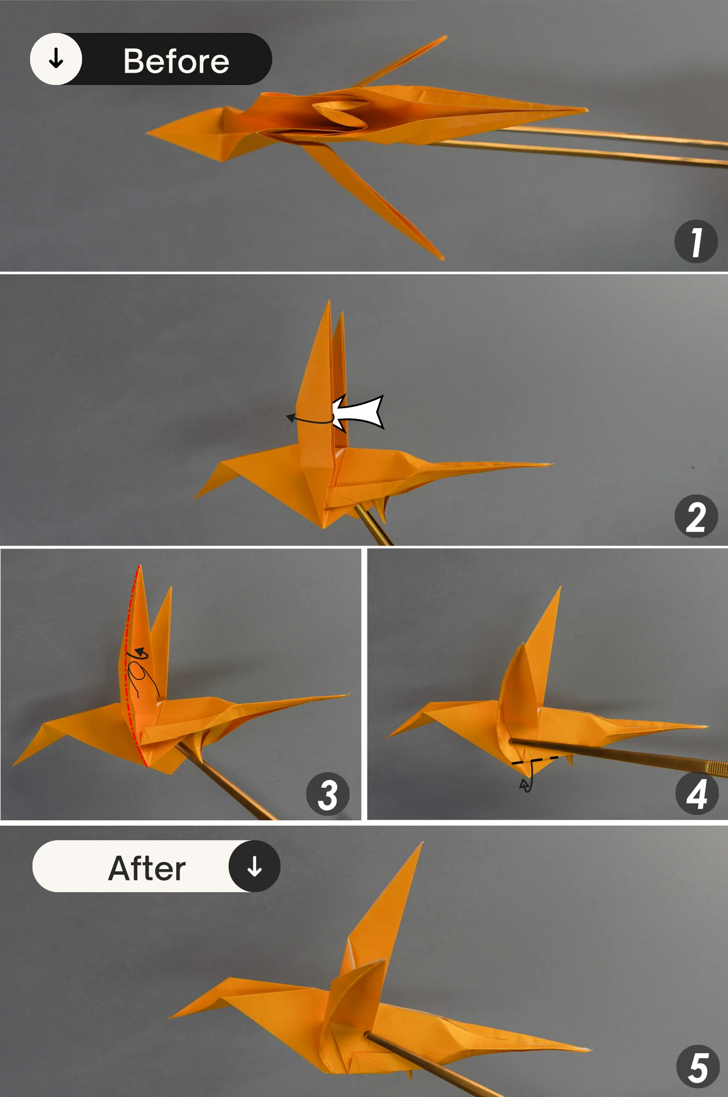 origami hummingbird| origamiok.com