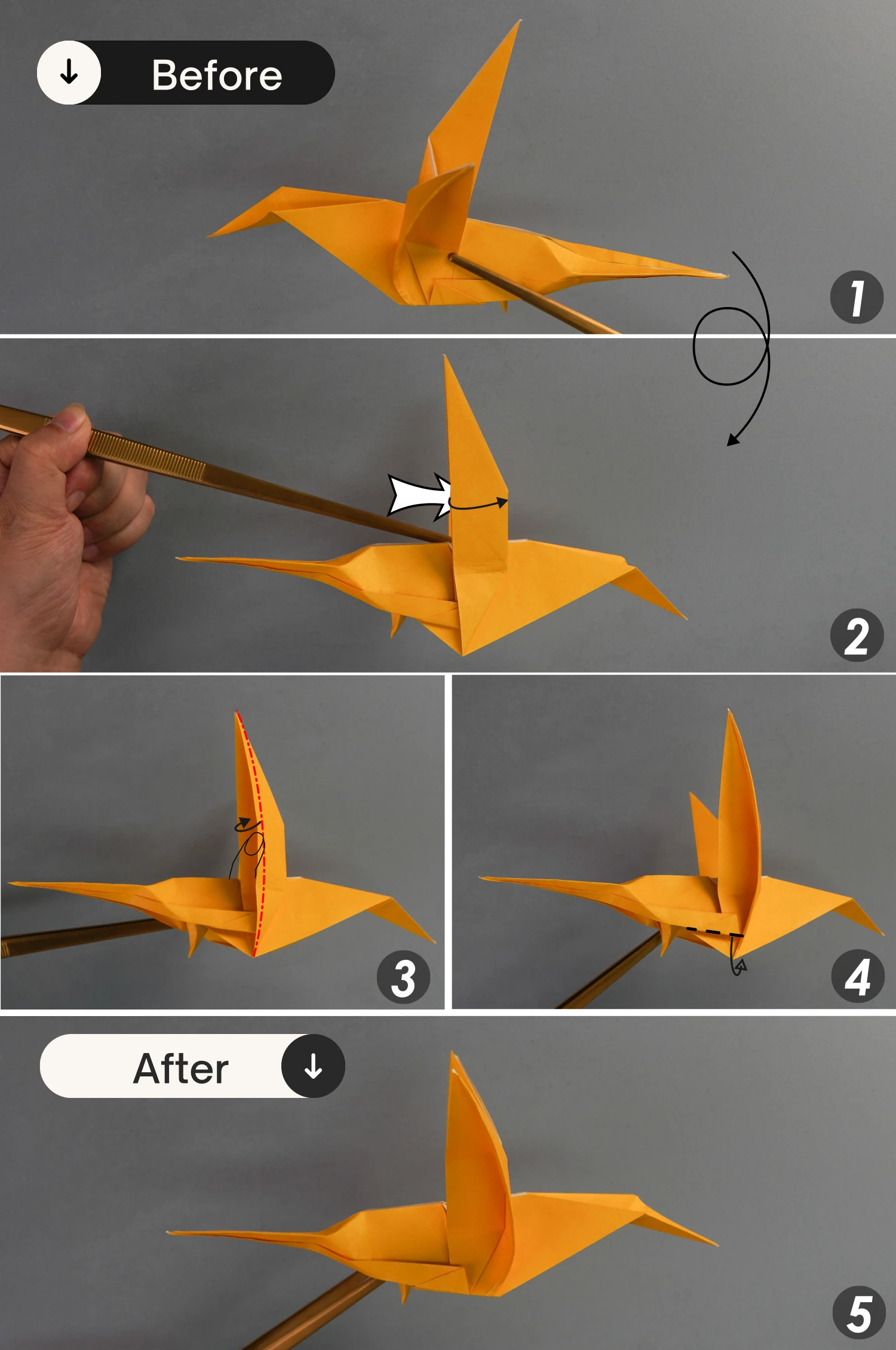 origami hummingbird| origamiok.com