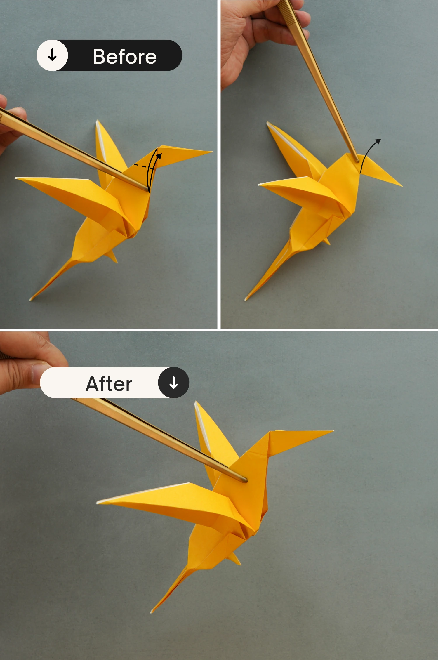 origami hummingbird| origamiok.com