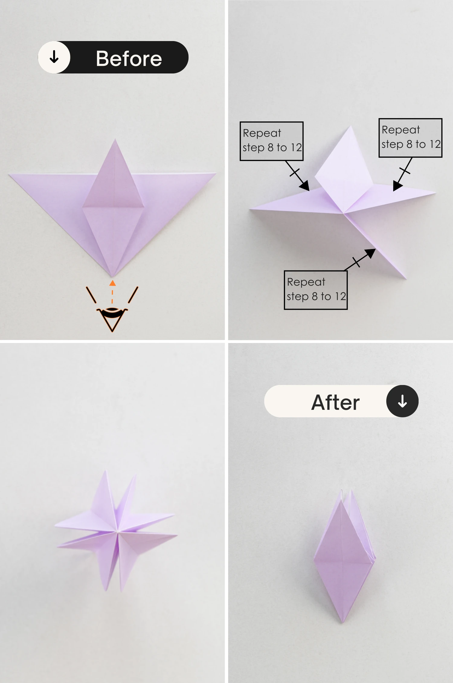 origami lily | origamiok.com