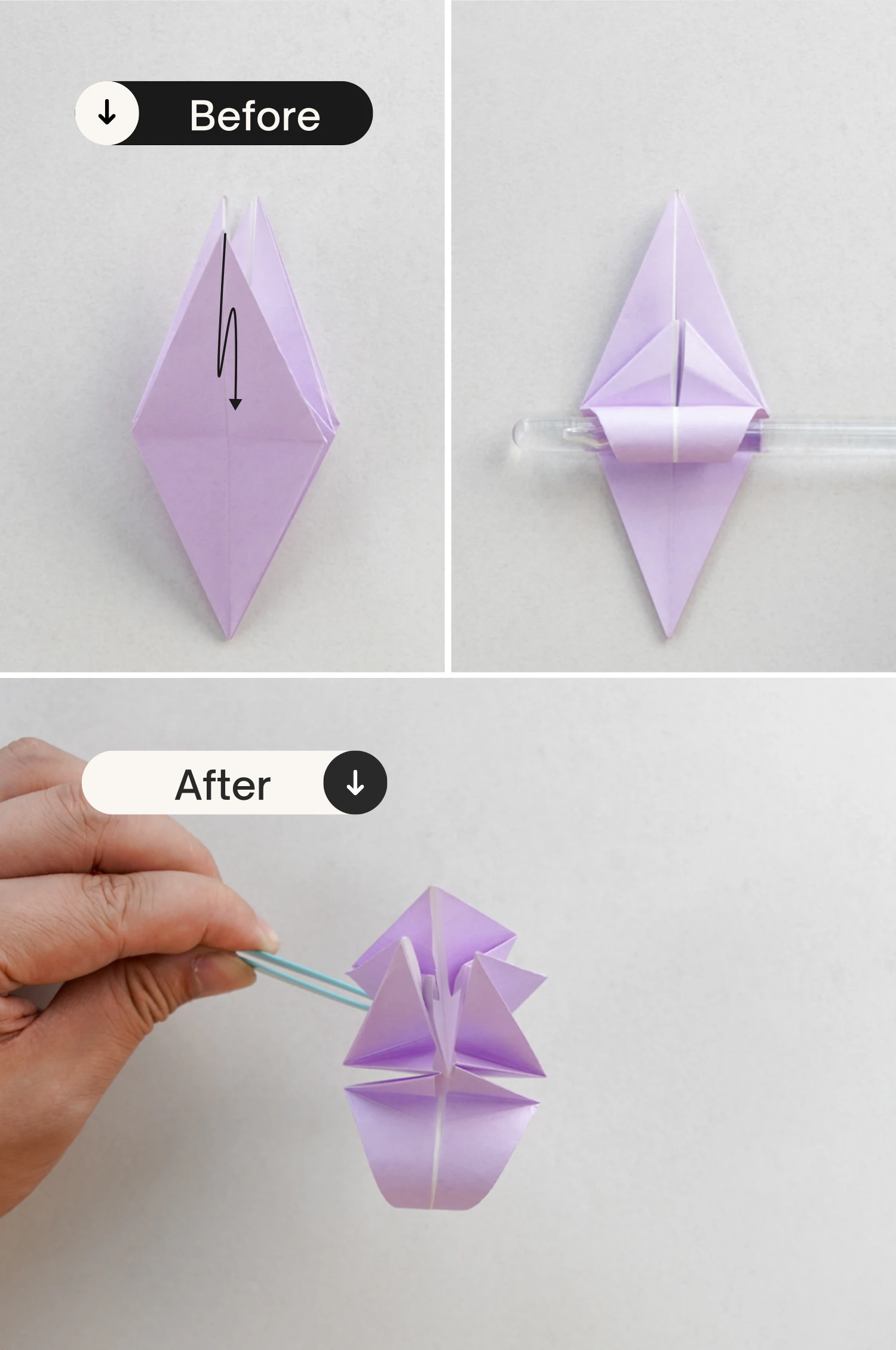 origami lily | origamiok.com