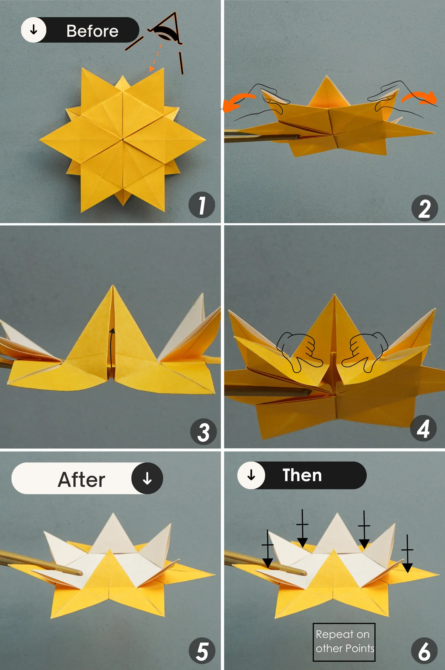 origami snowflake| origamiok.com