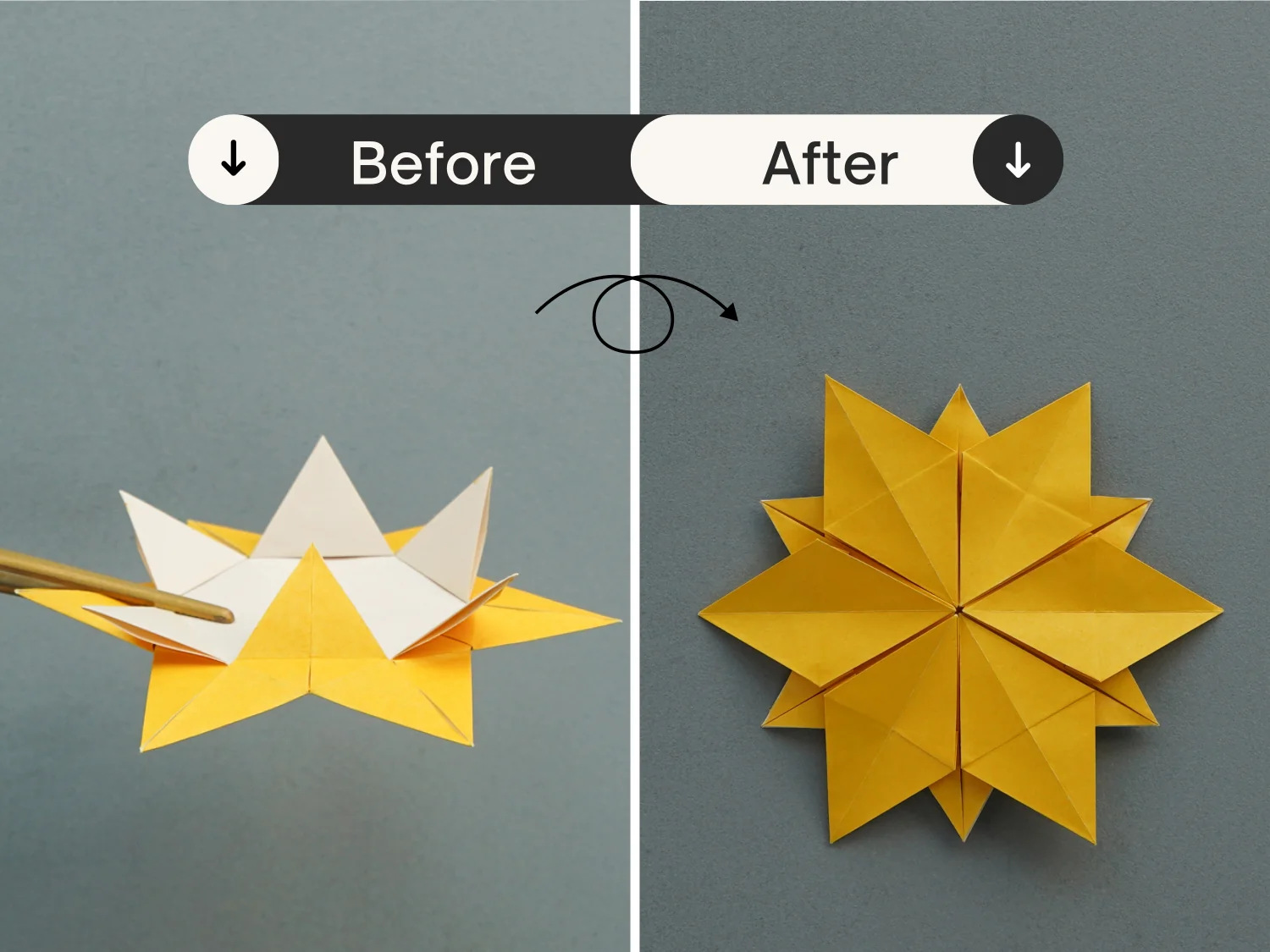 origami snowflake| origamiok.com