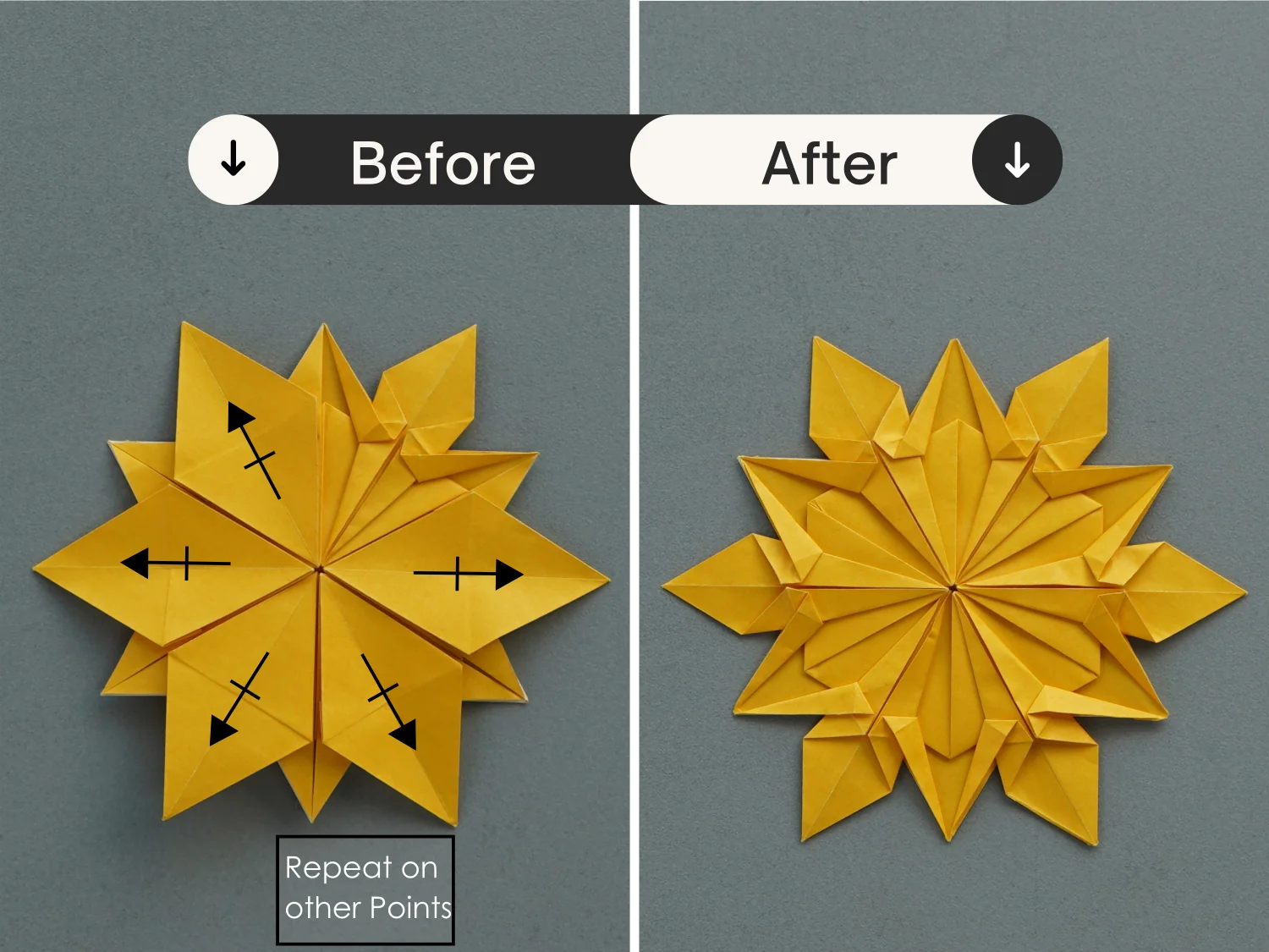 origami snowflake| origamiok.com