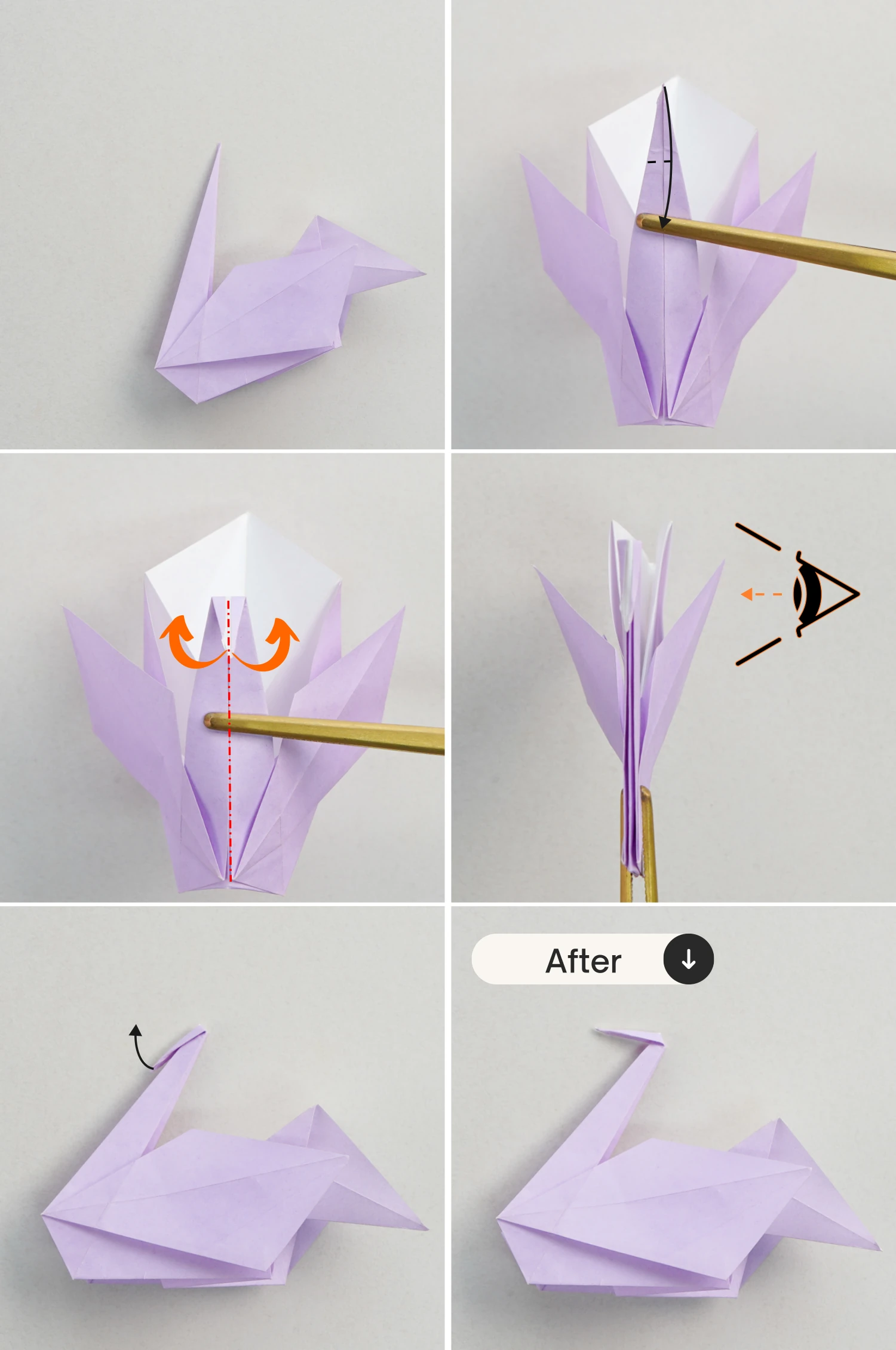 origami swan| origamiok.com