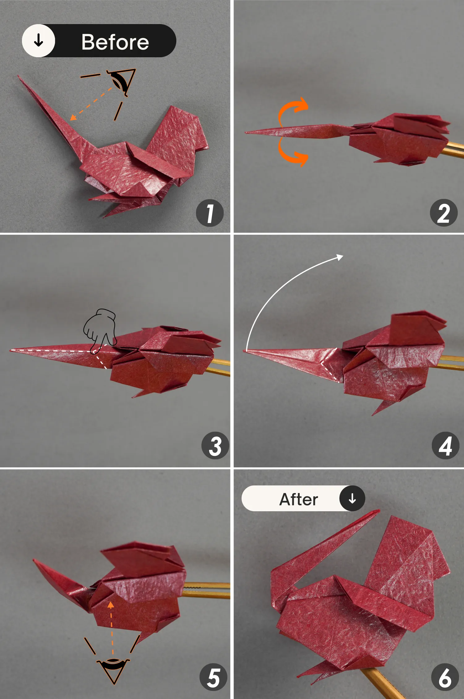 origami turkey| origamiok.com