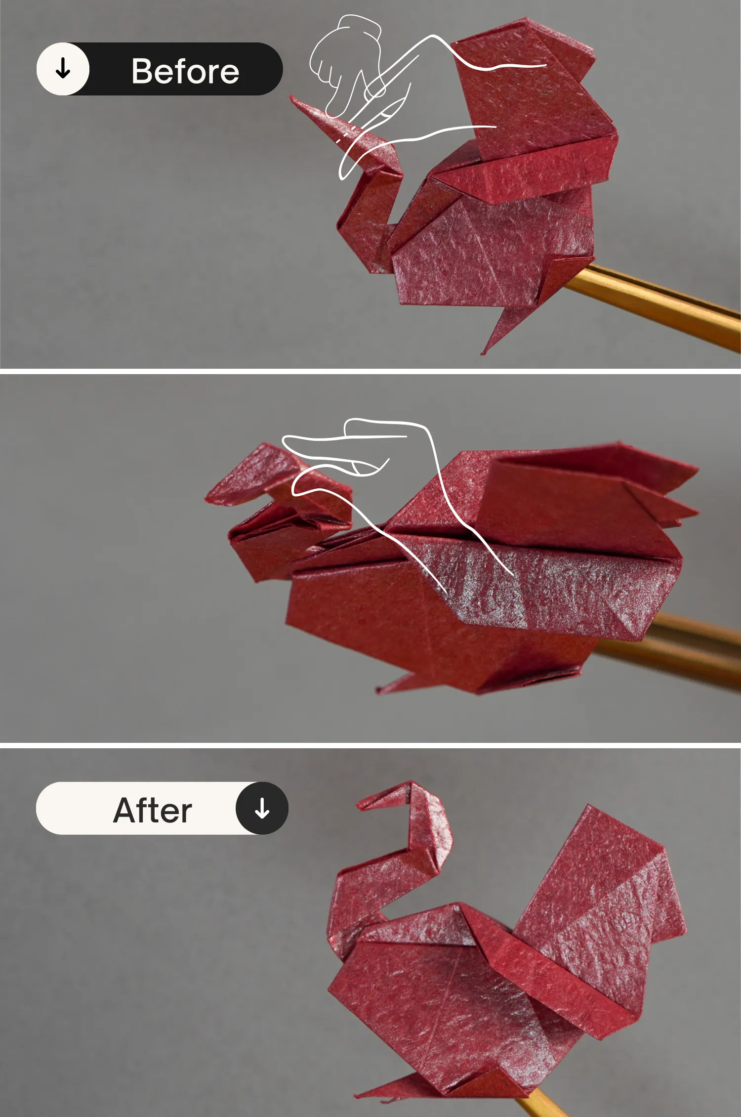 origami turkey| origamiok.com