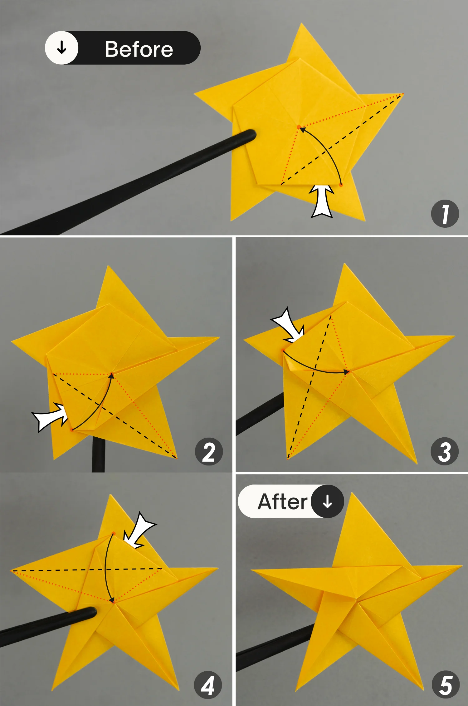 origami Christmas star | origamiok