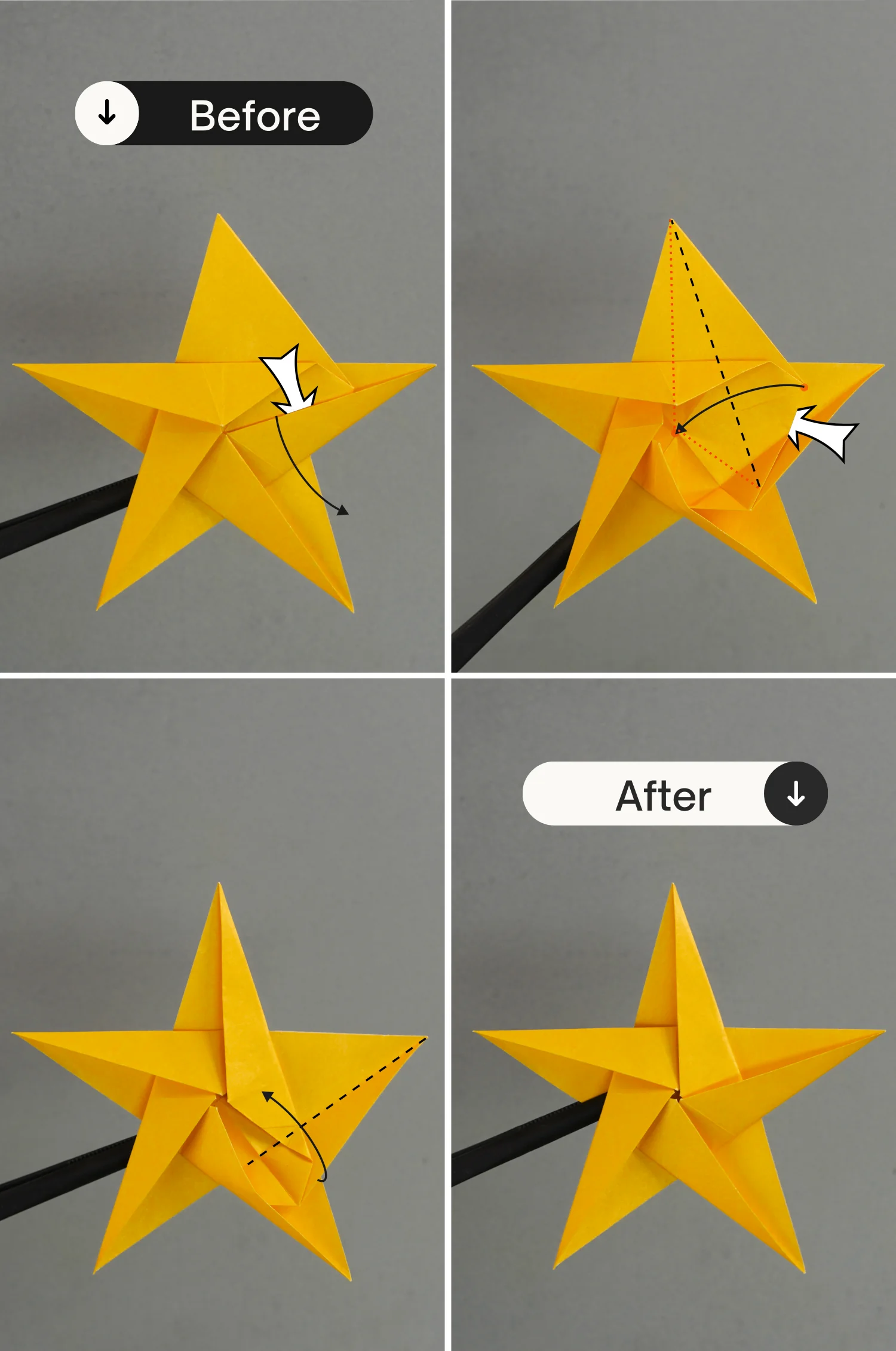 origami Christmas star | origamiok