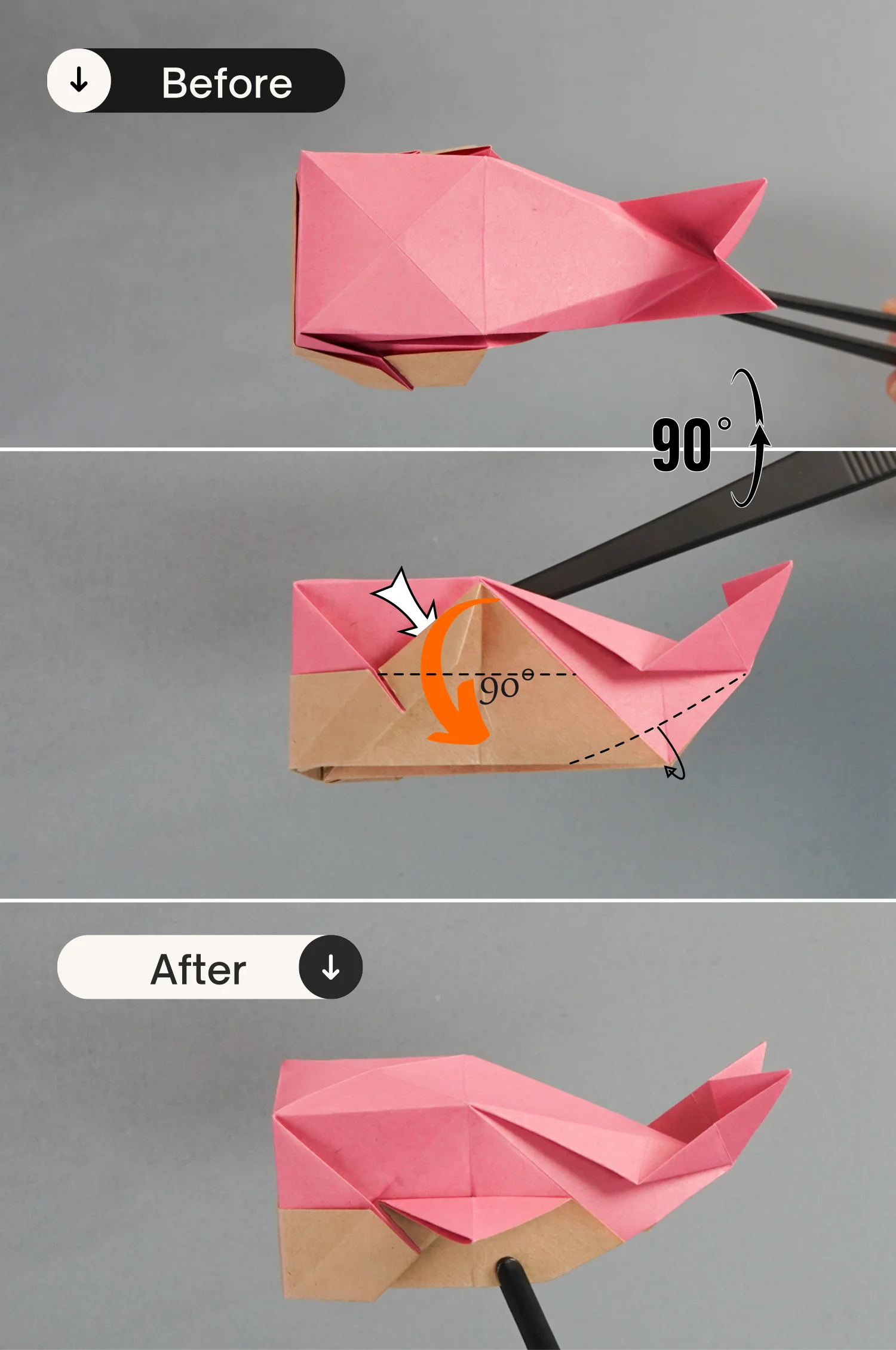 origami cute whale | origamiok