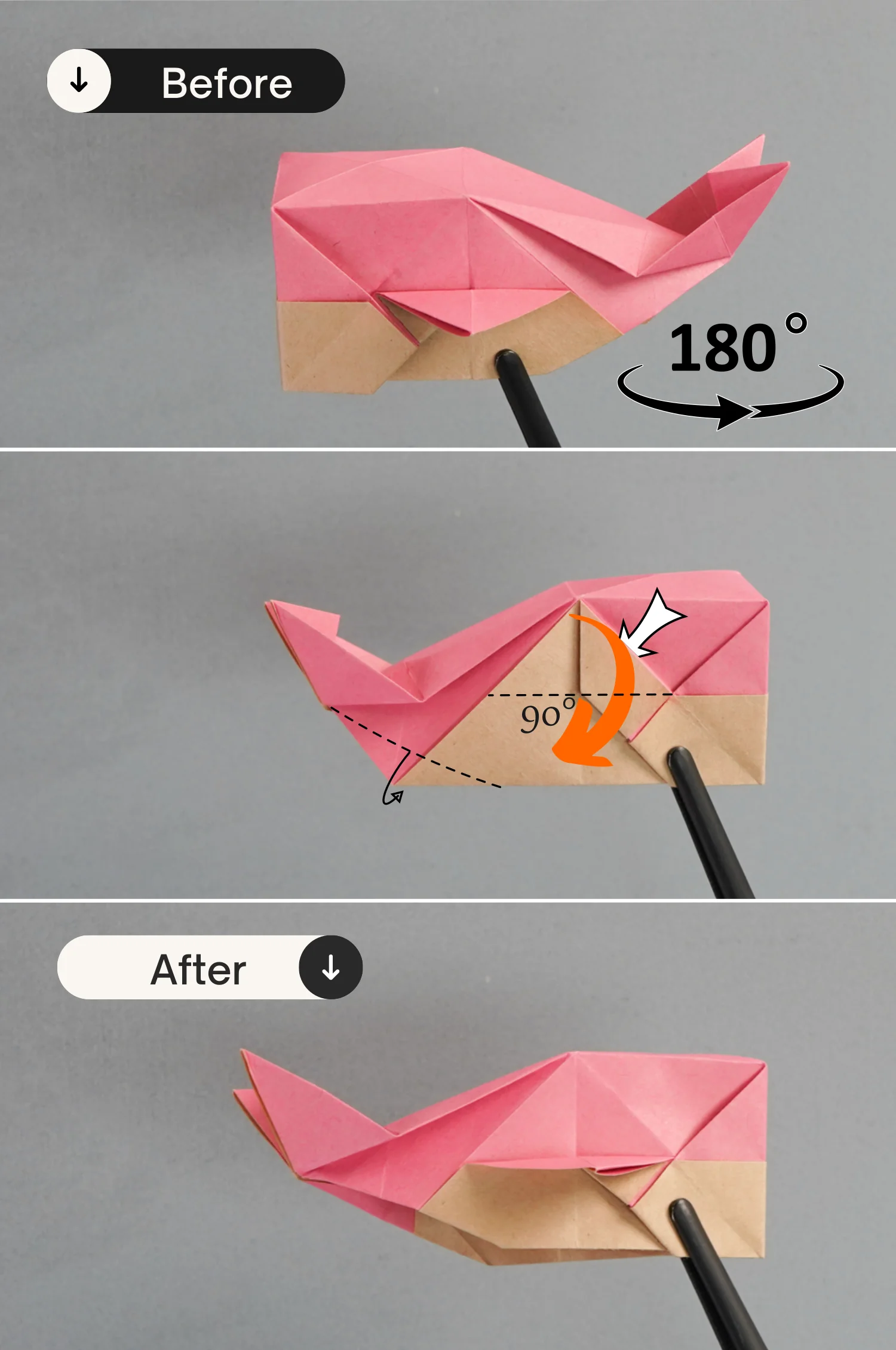 origami cute whale | origamiok