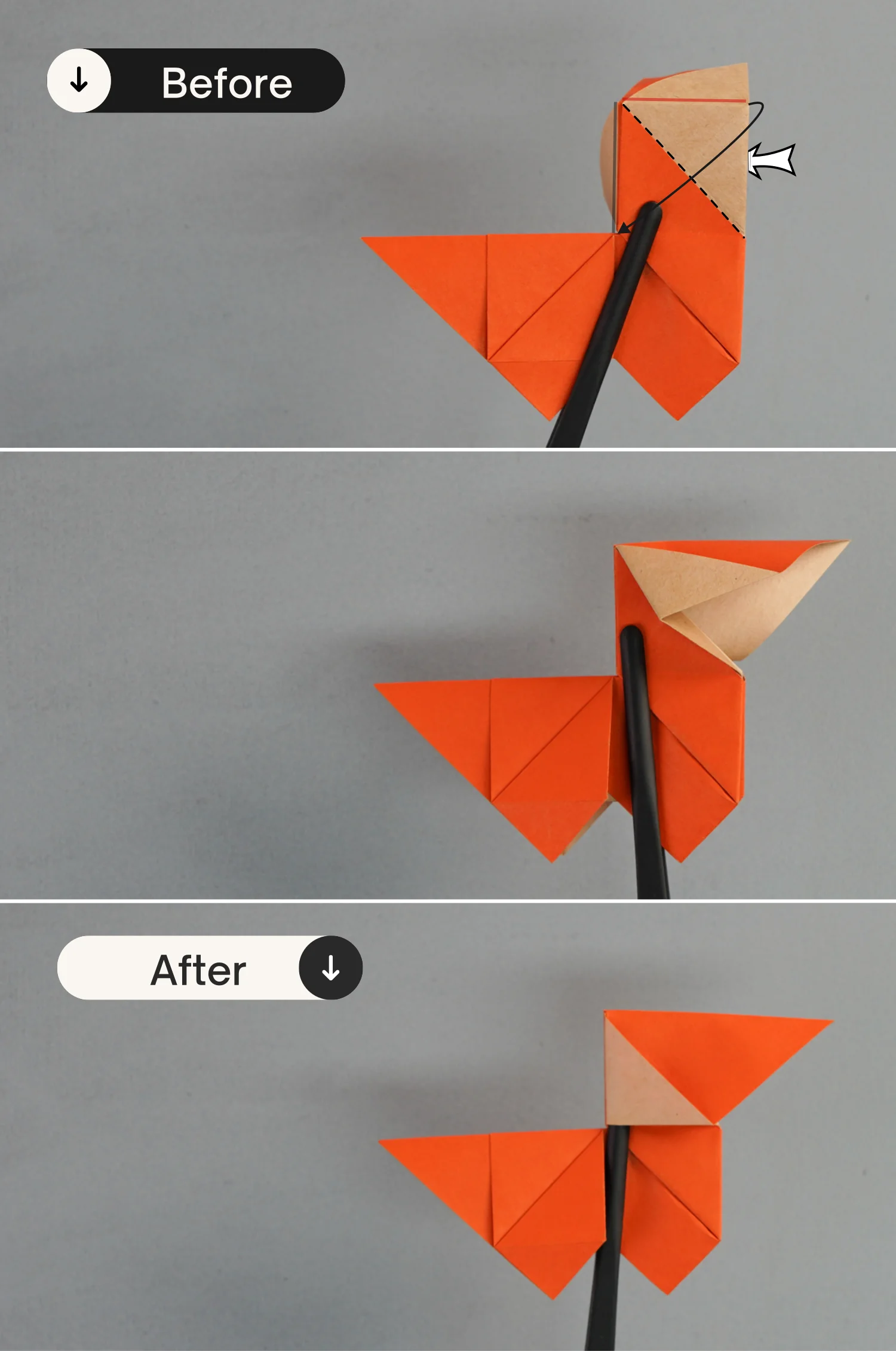 origami dog | origamiok