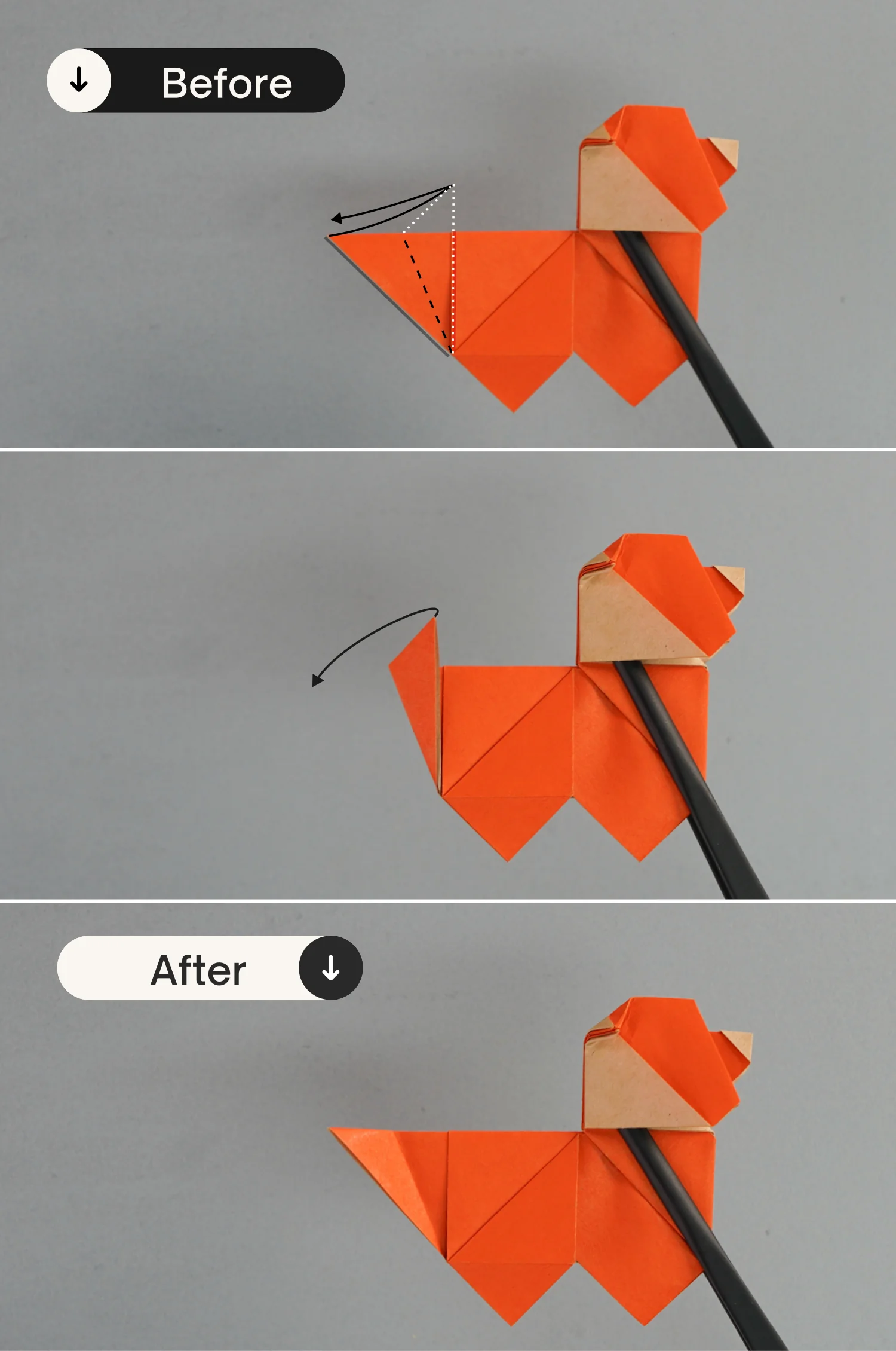 origami dog | origamiok