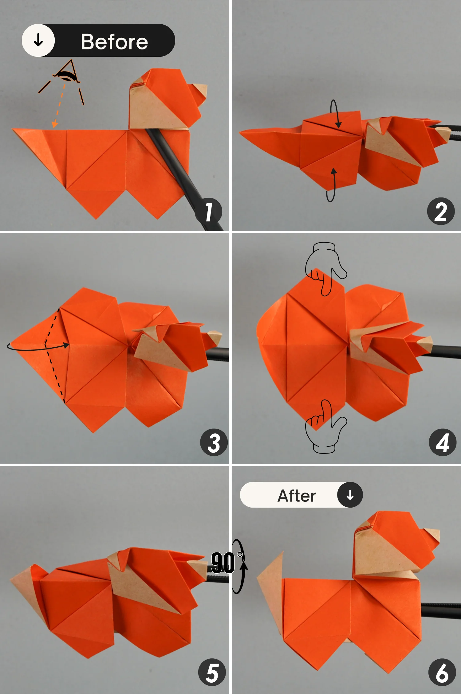 origami dog | origamiok