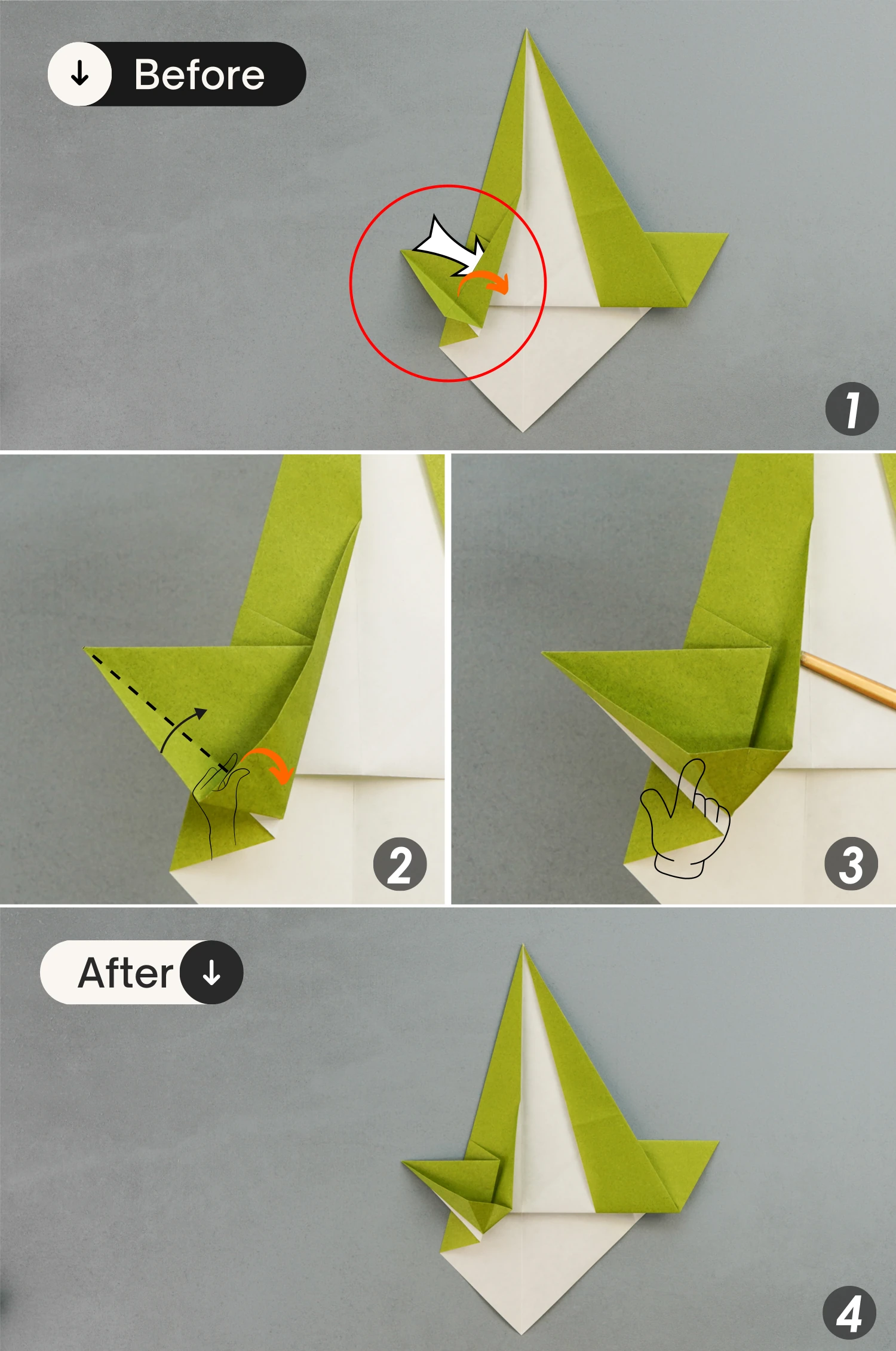 origami goose| origamiok