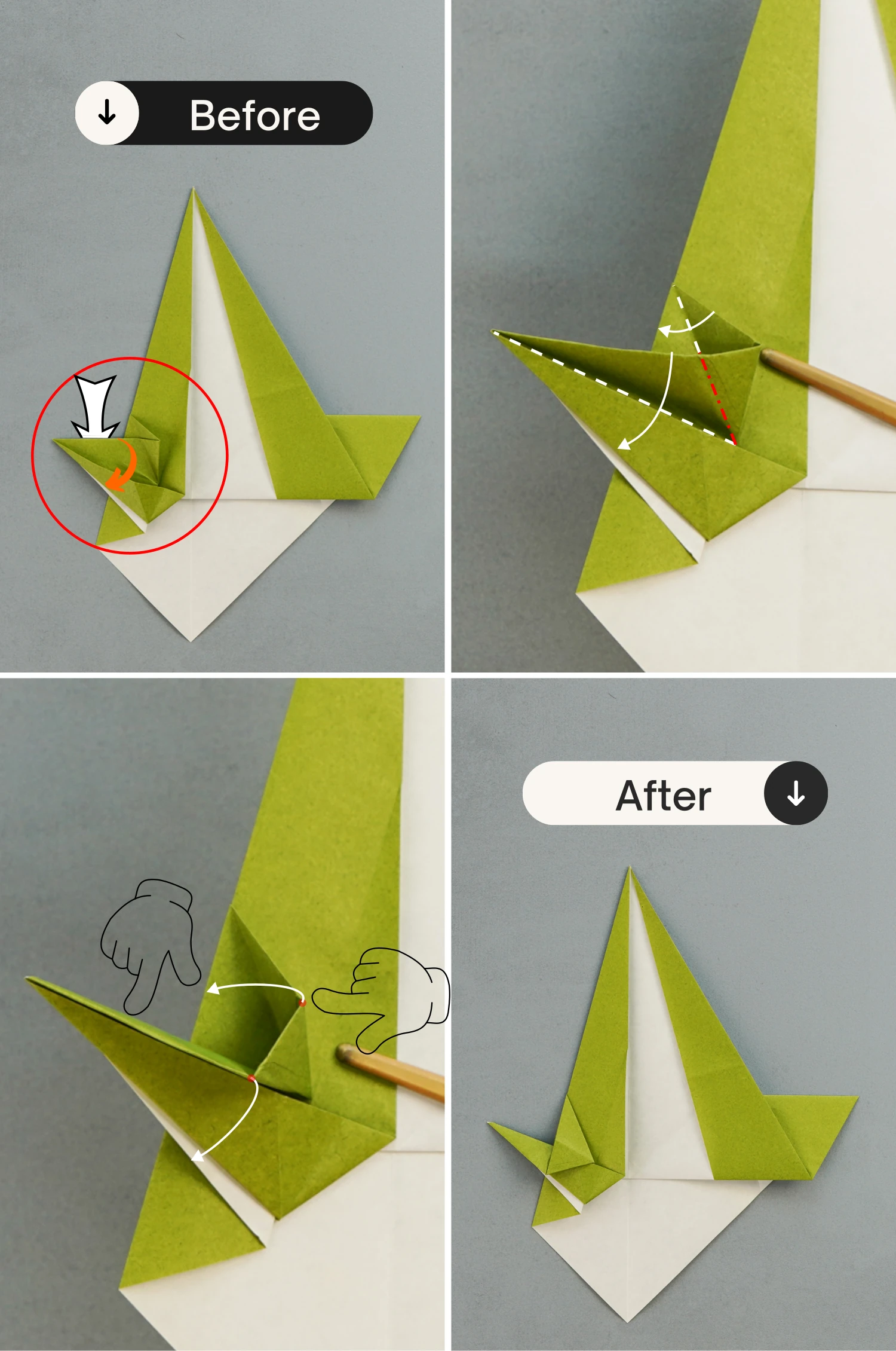 origami goose| origamiok