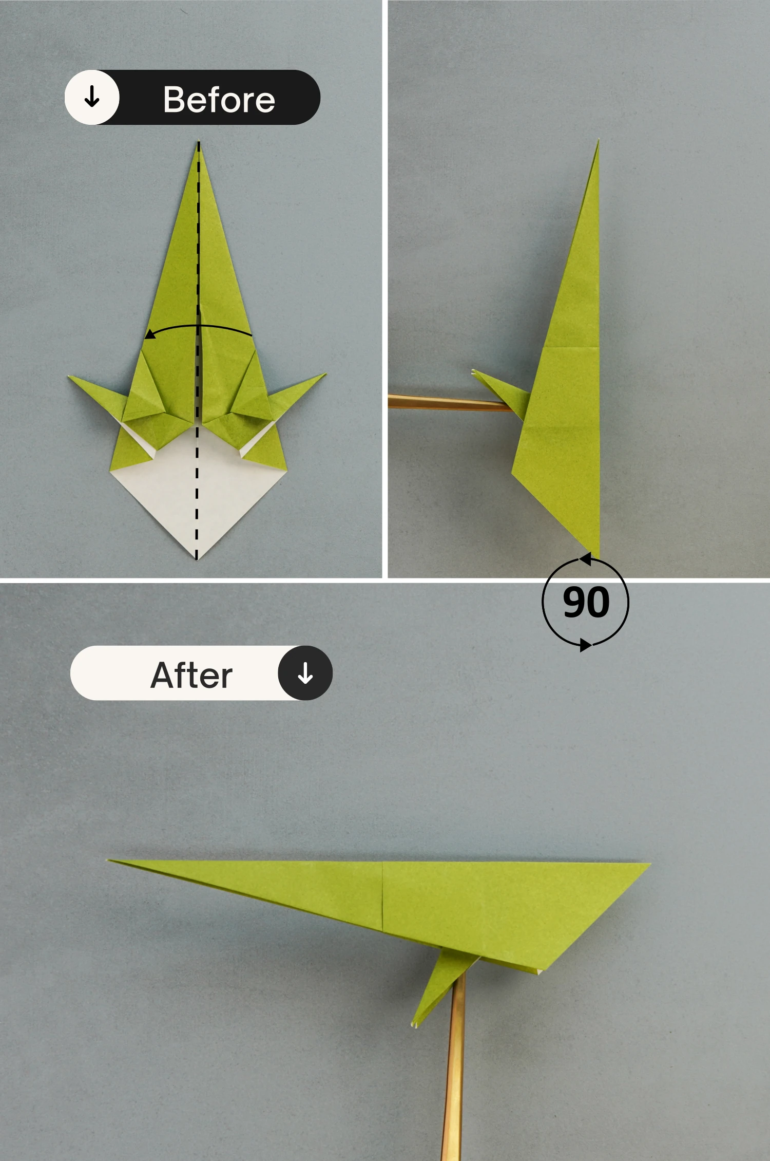 origami goose| origamiok