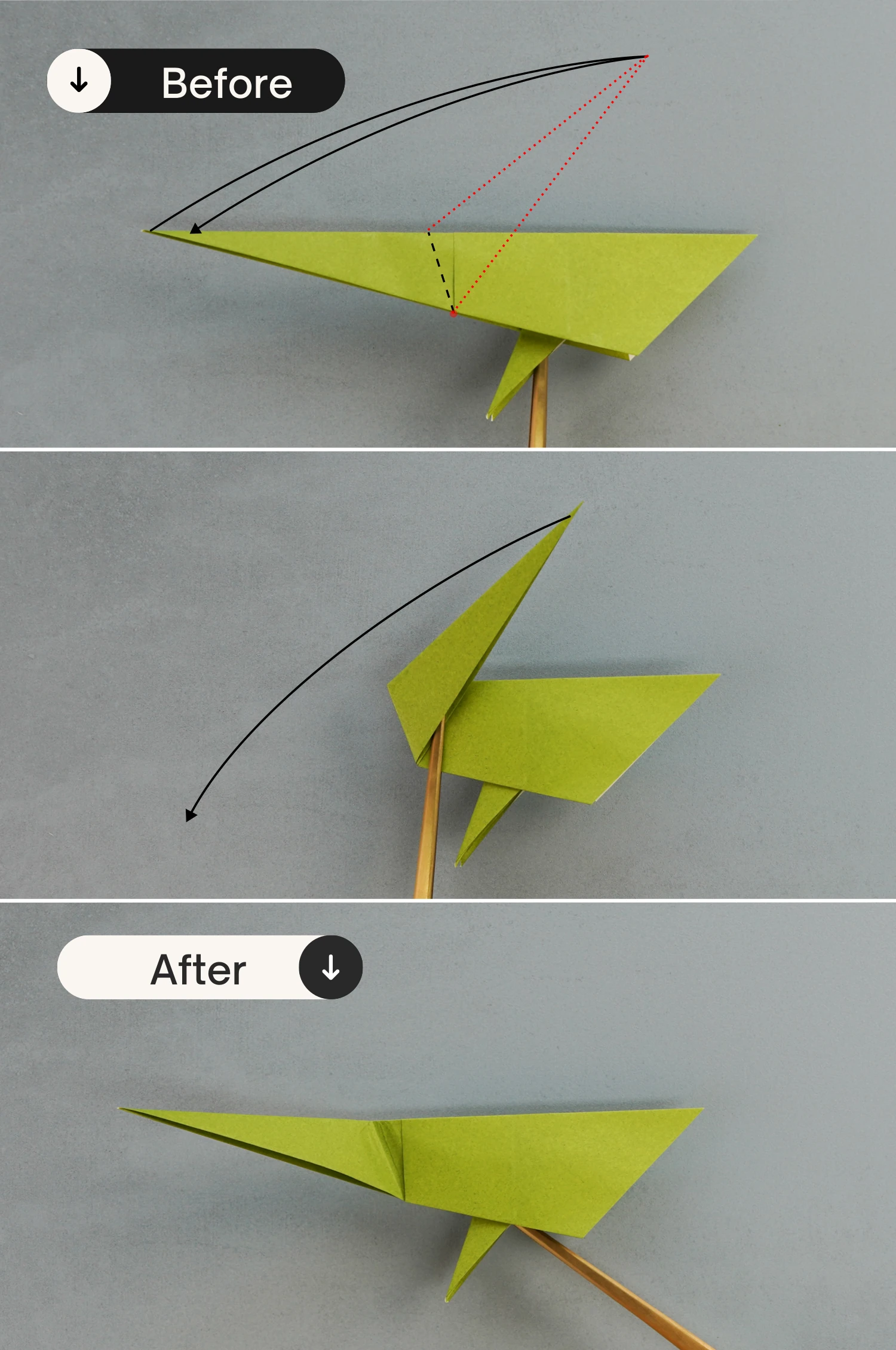 origami goose| origamiok