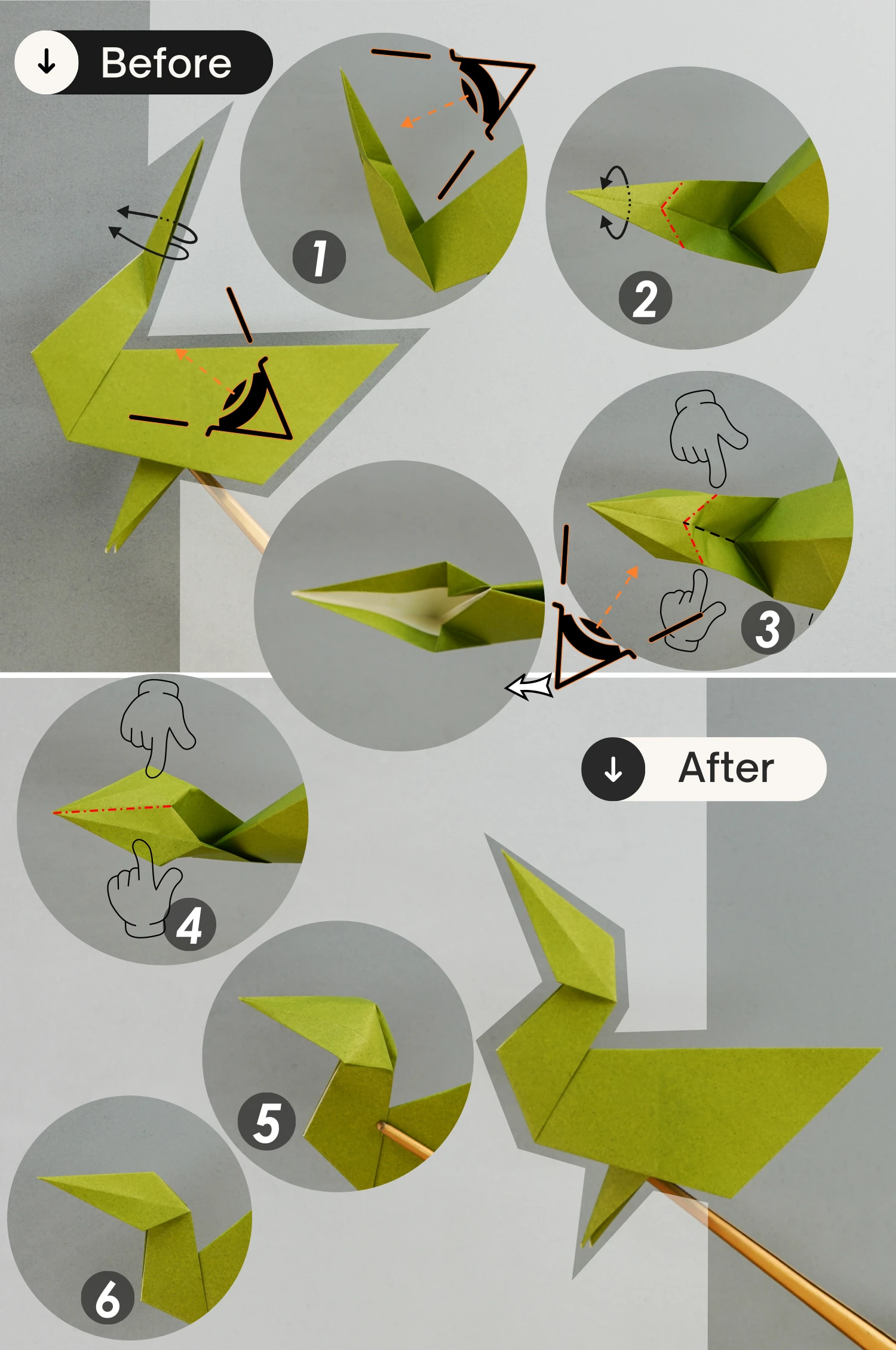 origami goose| origamiok