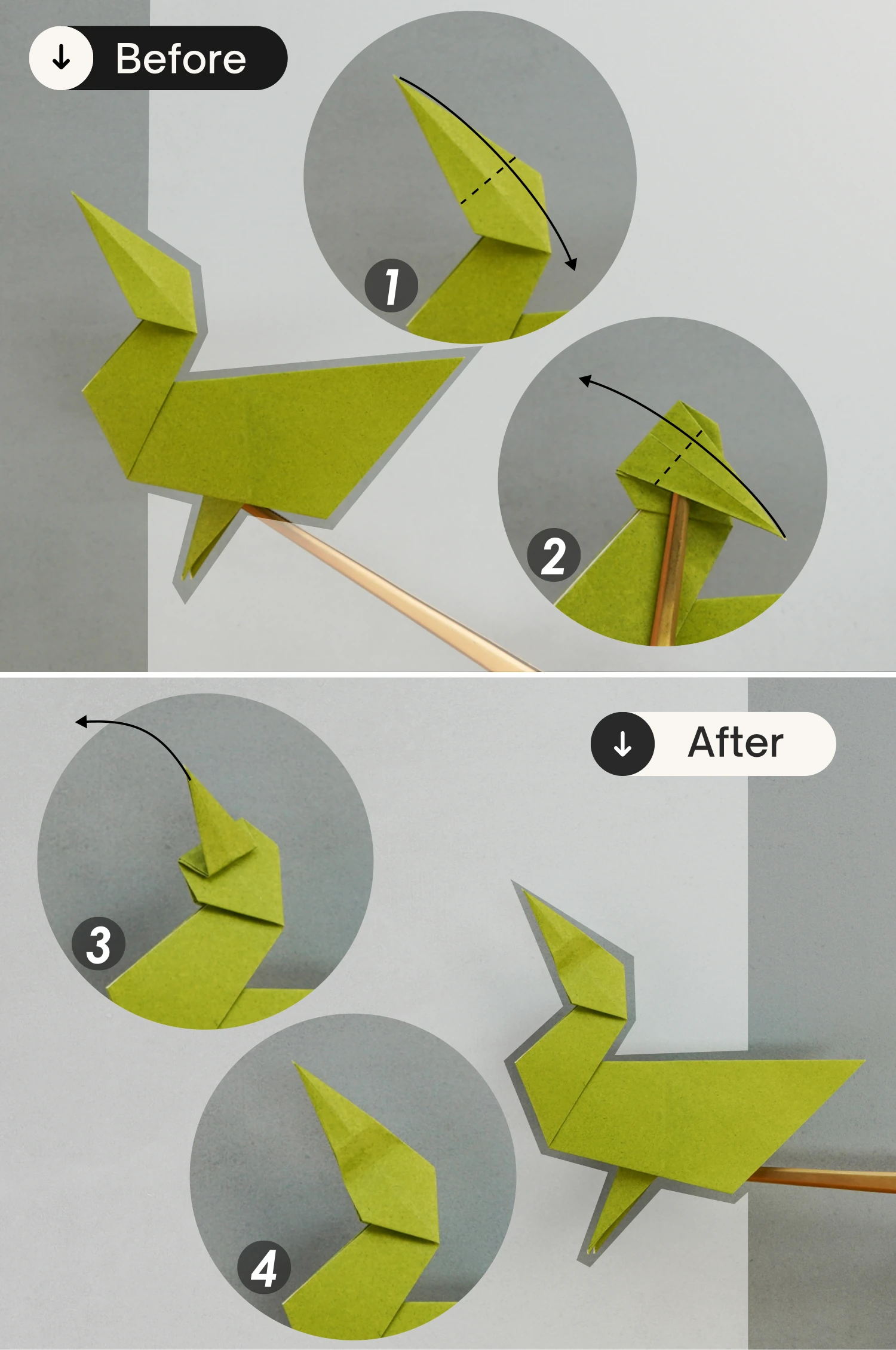 origami goose| origamiok