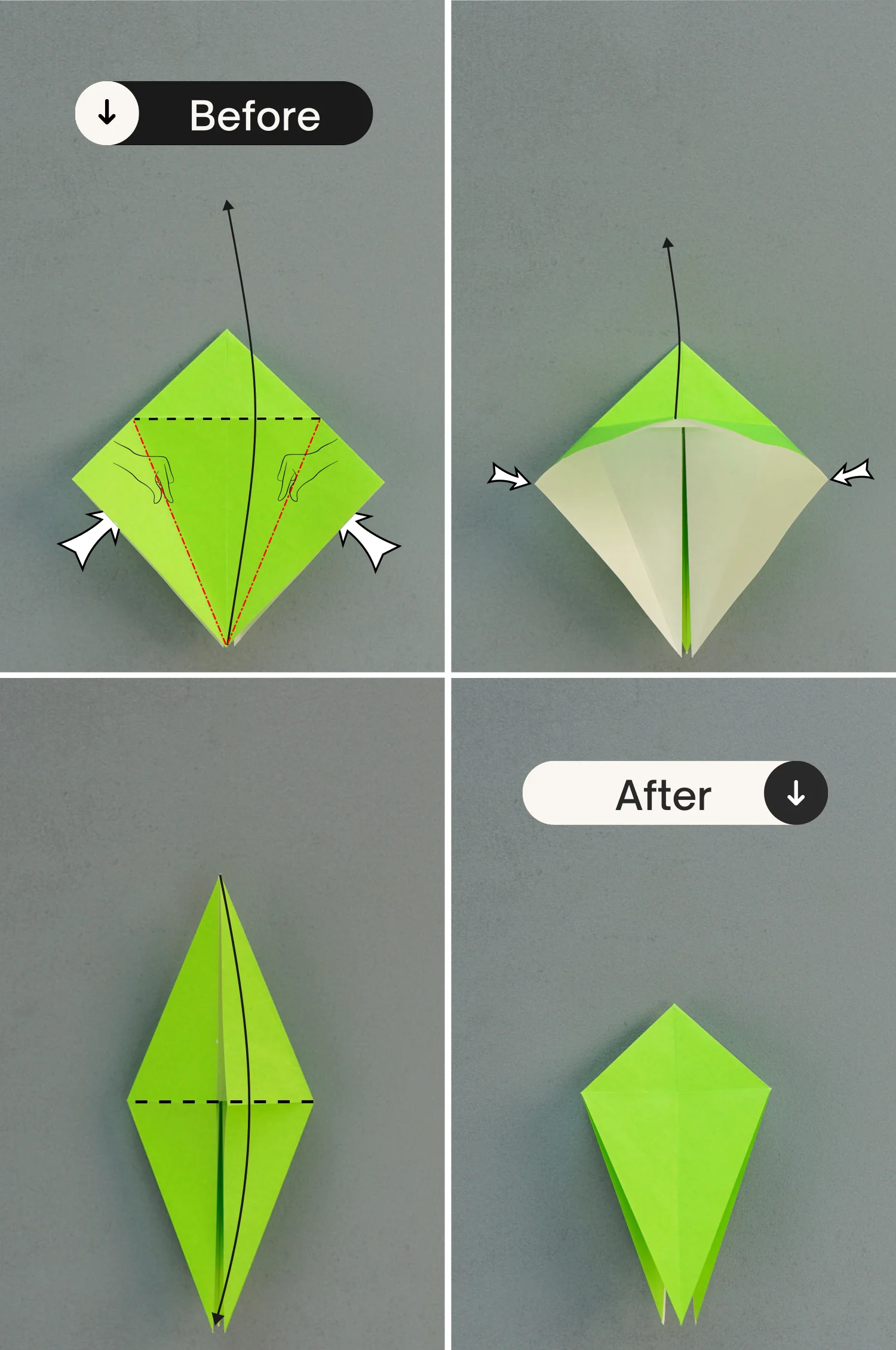 Origami grass | OrigamiOk