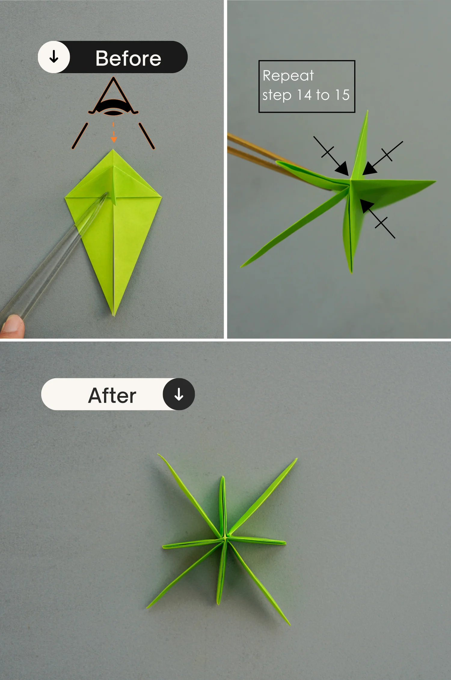 Origami grass | OrigamiOk