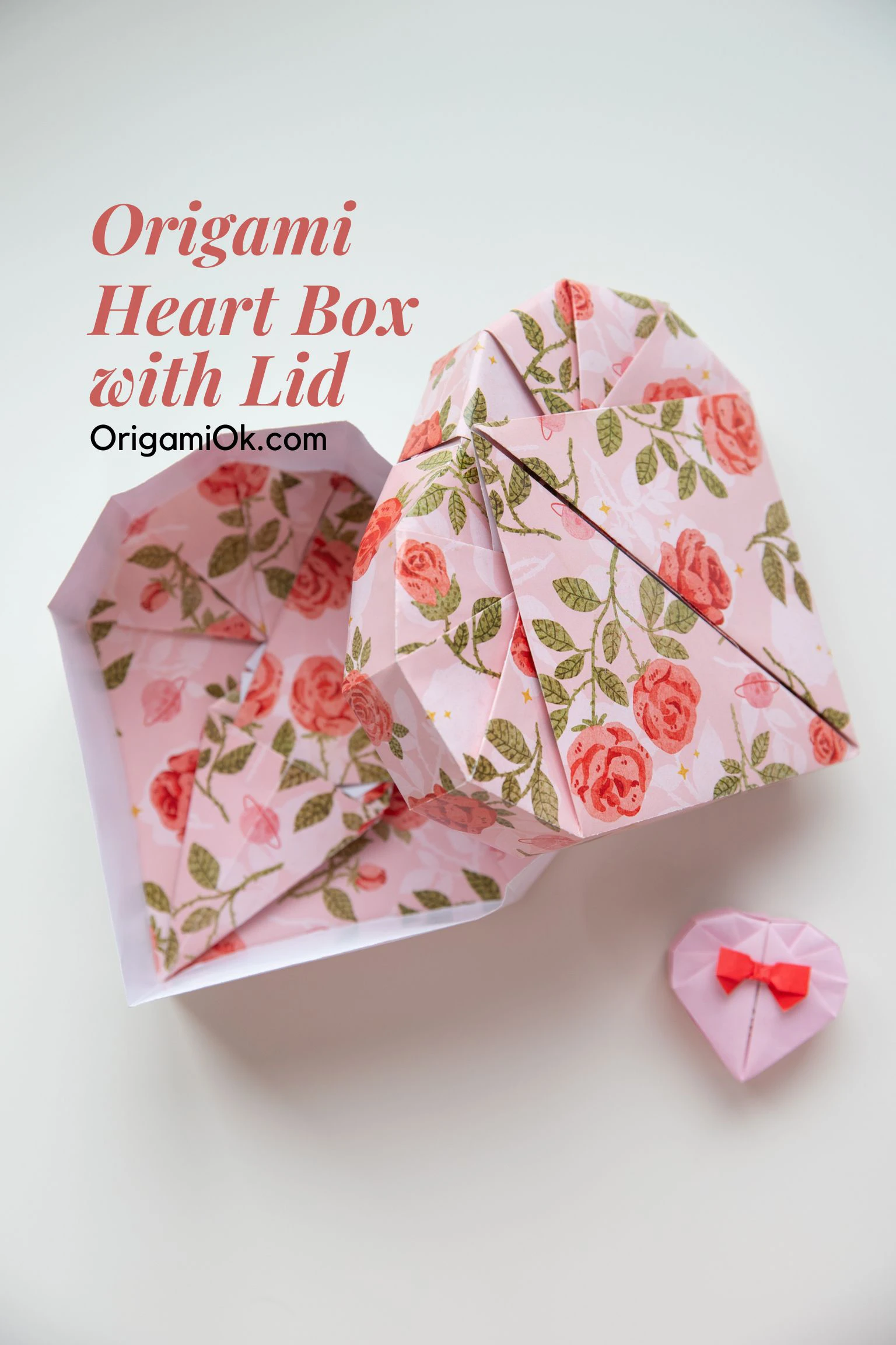 origami heart box with lid | origamiok