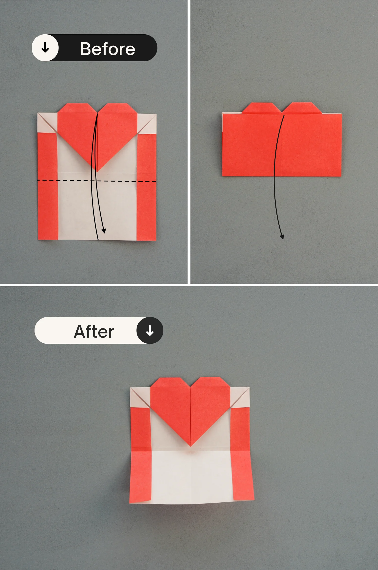 Origami heart envelope | OrigamiOk