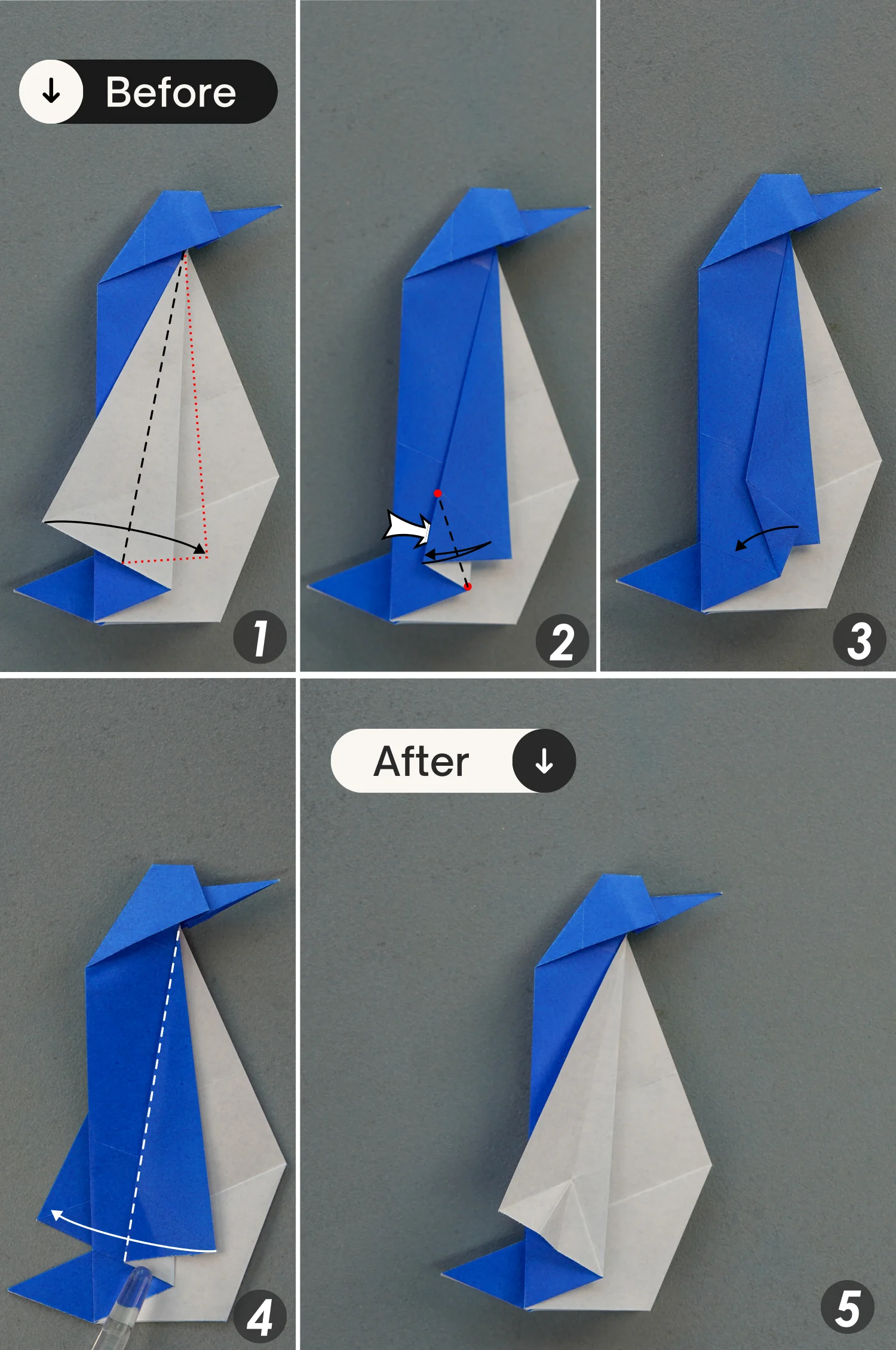 origami penguin | origamiok