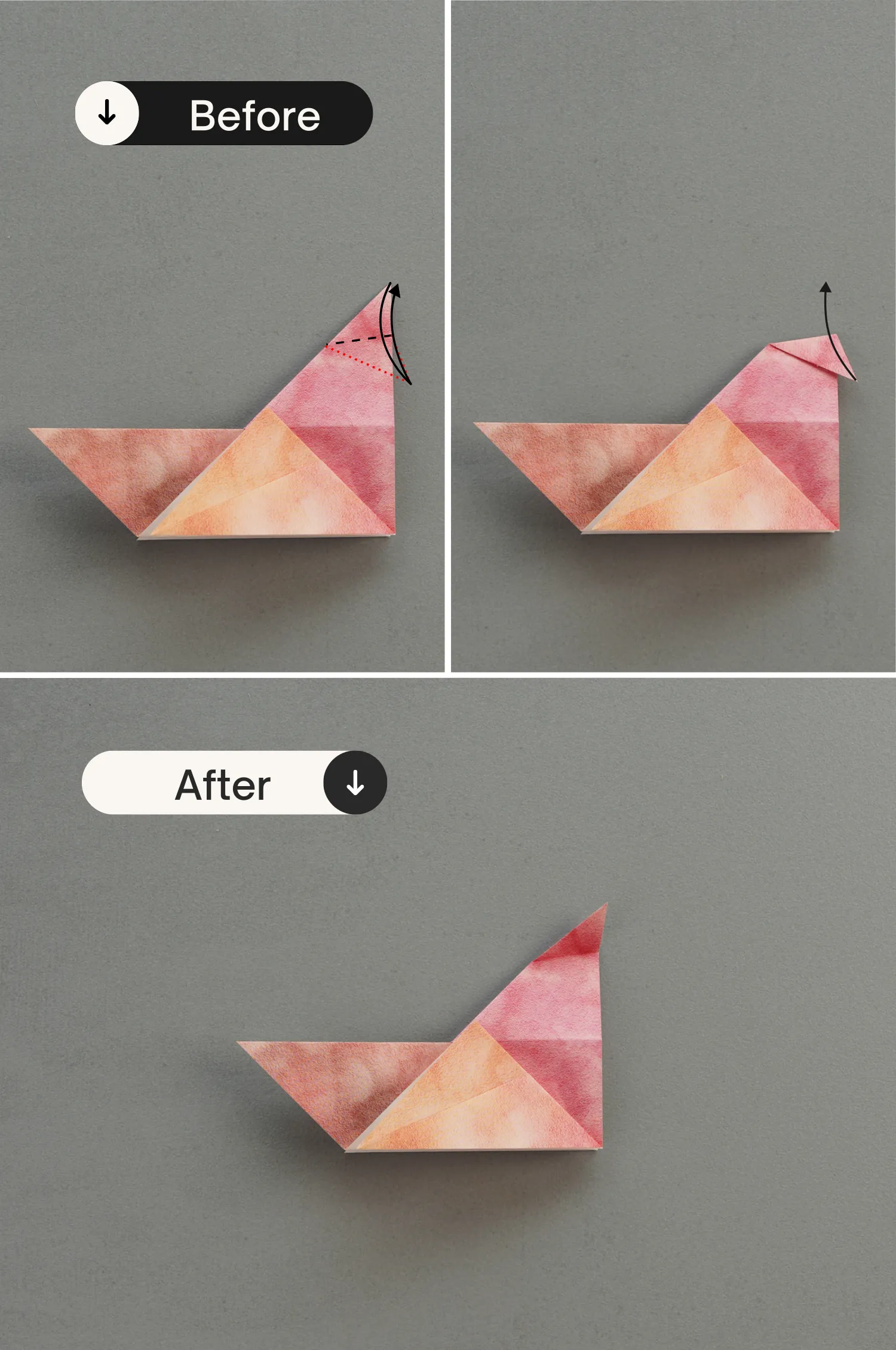 origami pigeon| origamiok