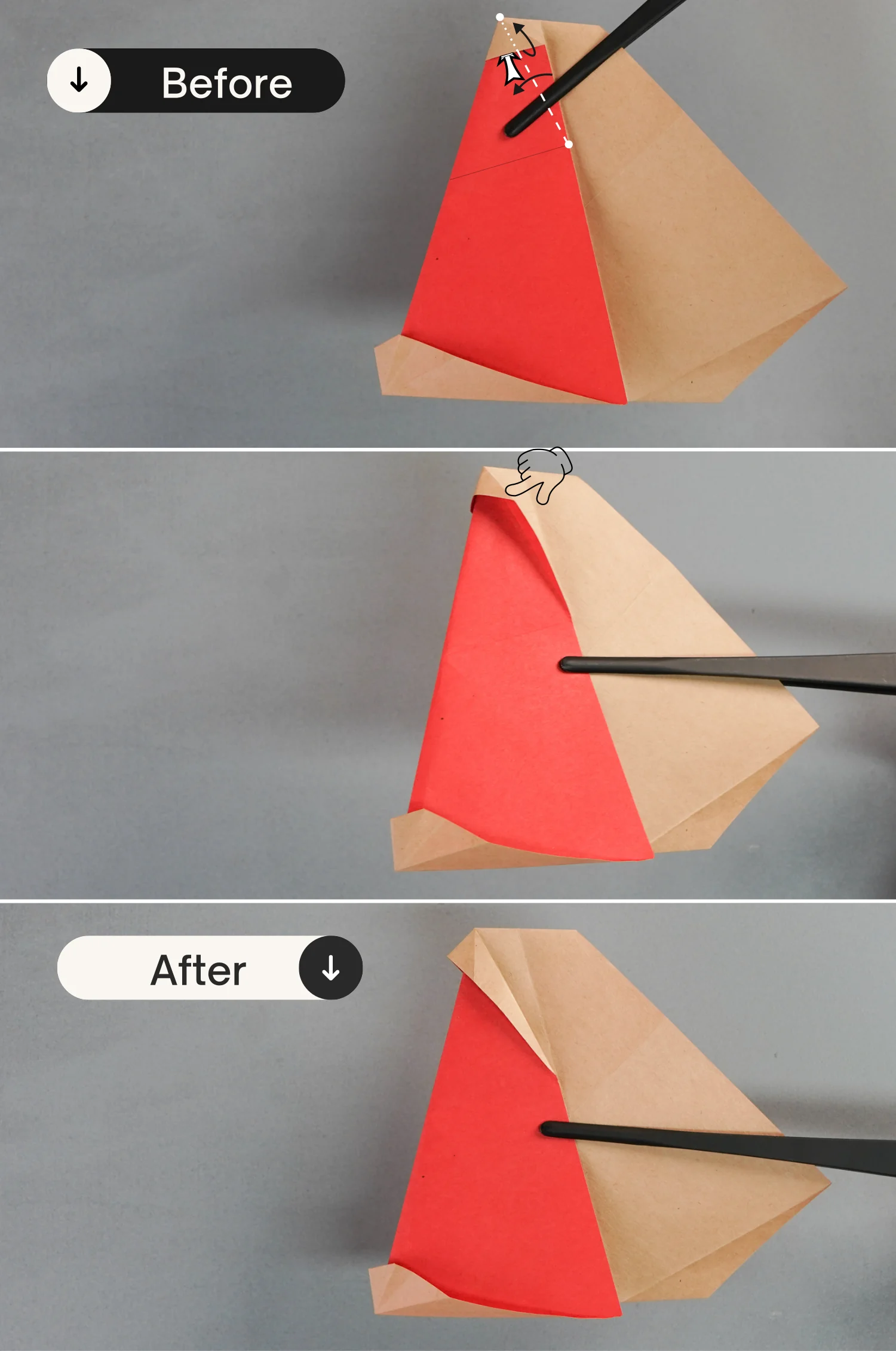 origami santa hat | origamiok