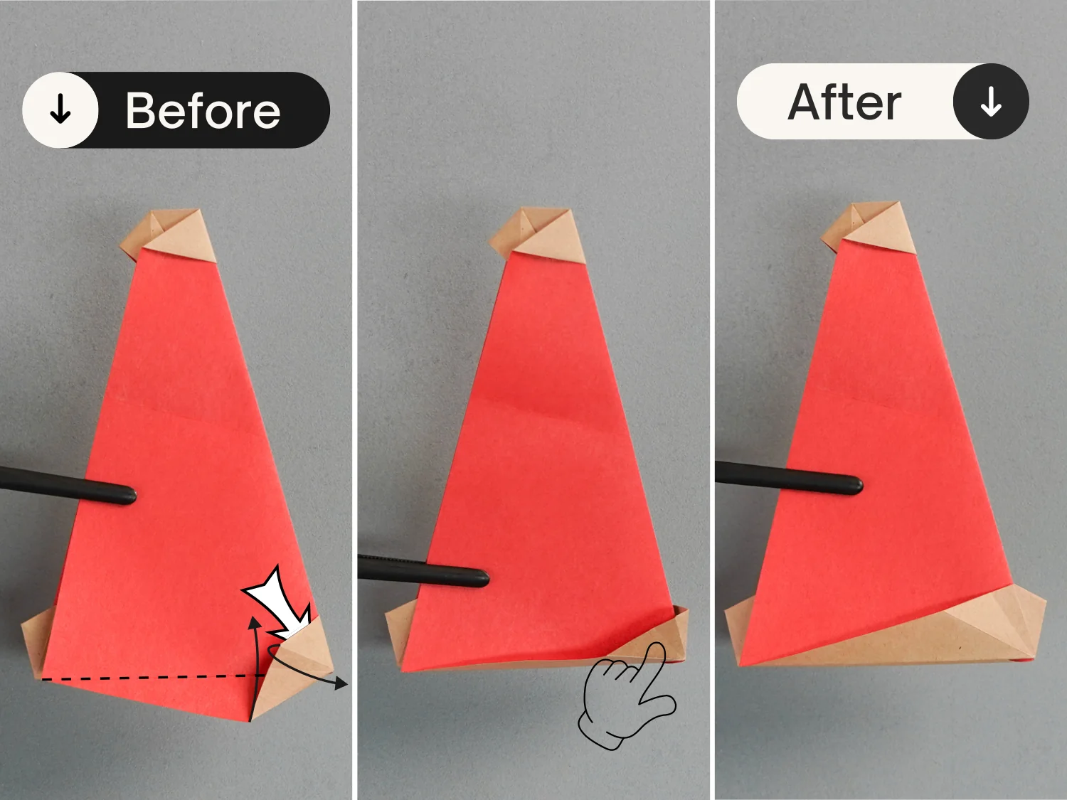 origami santa hat | origamiok