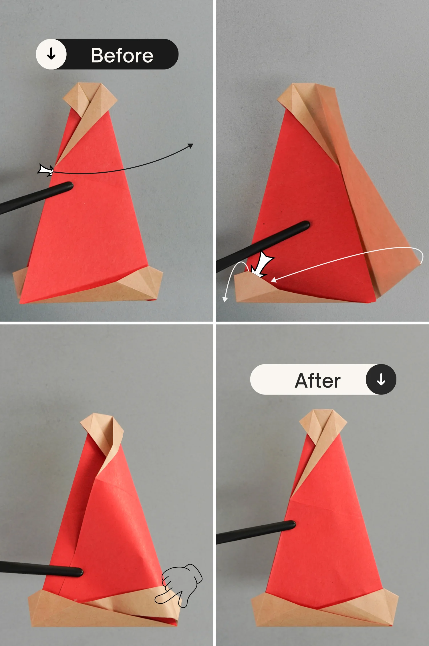 origami santa hat | origamiok