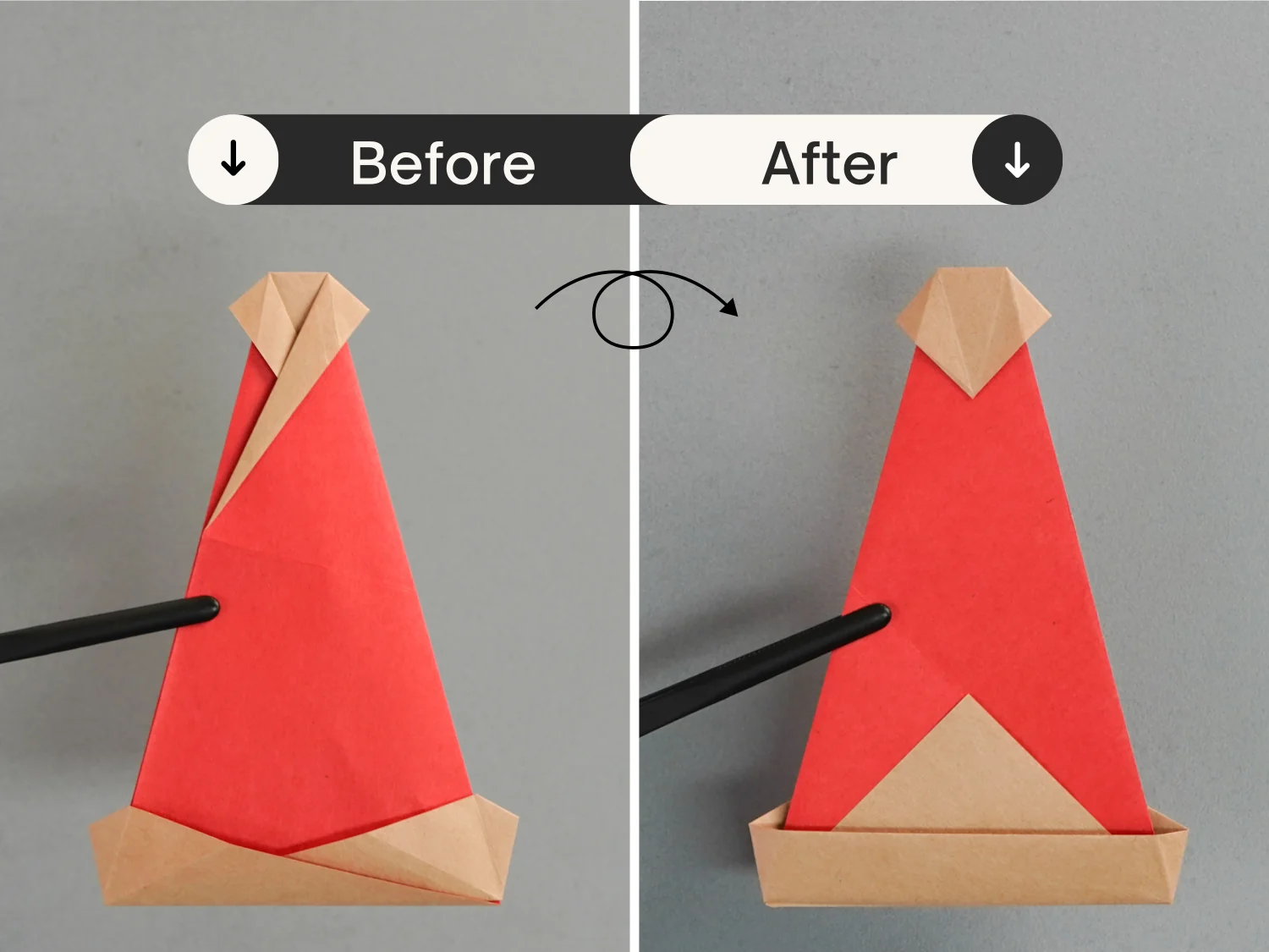 origami santa hat | origamiok