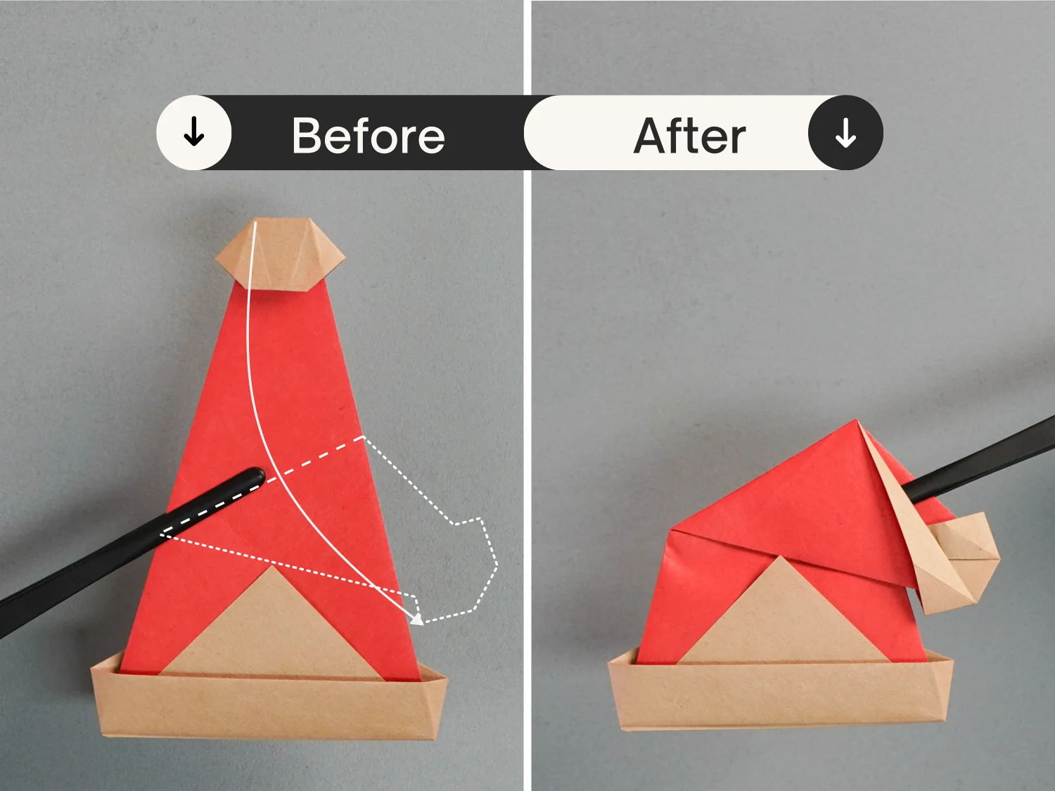 origami santa hat | origamiok