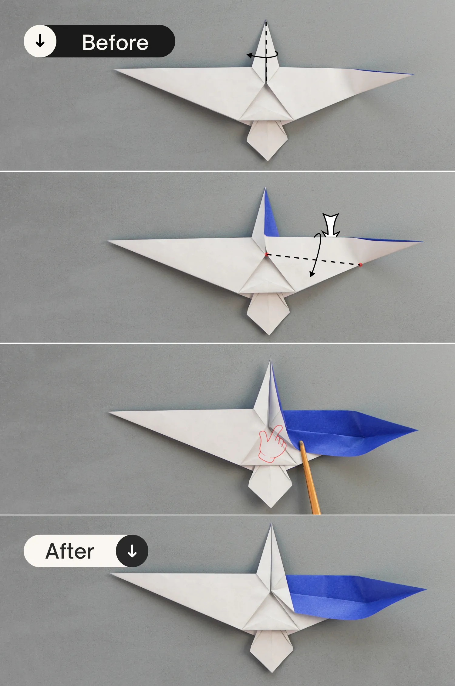 origami seagull| origamiok